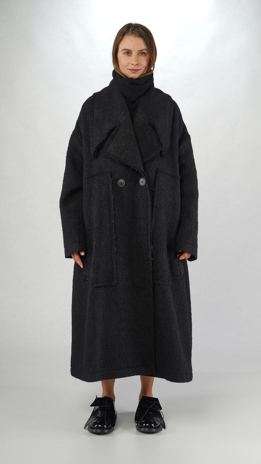 Rundholz Mainline Coat Black Melange