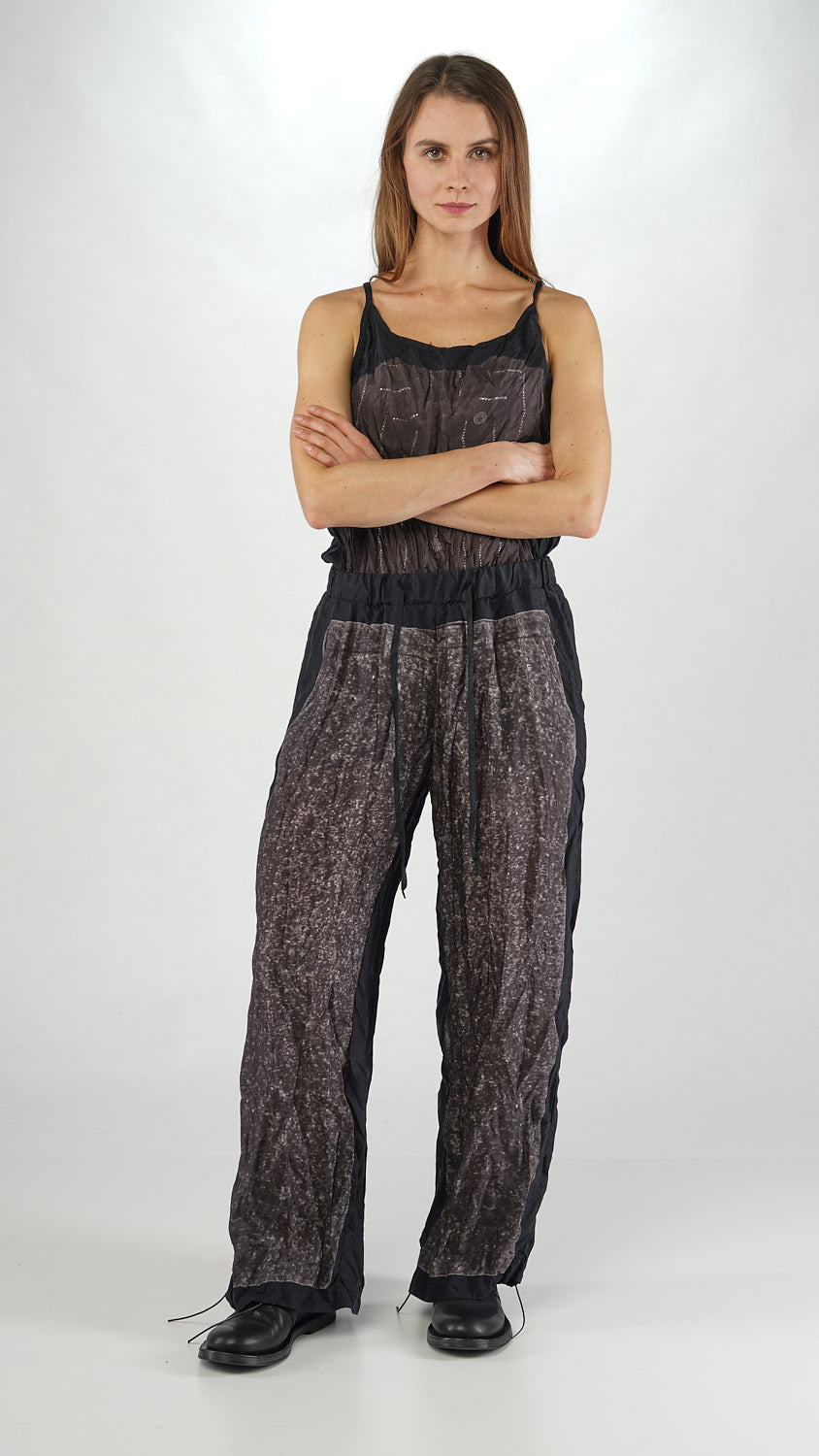 PRE-ORDER Rundholz Mainline Trousers Black Panel Print
