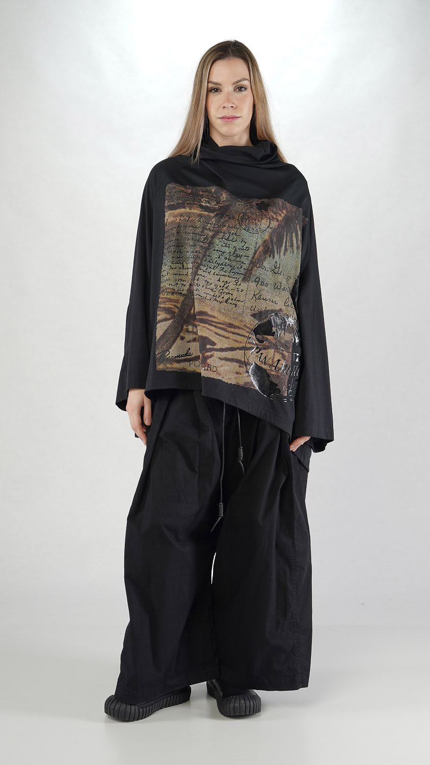 Rundholz DIP Shirt Waikiki Black Print