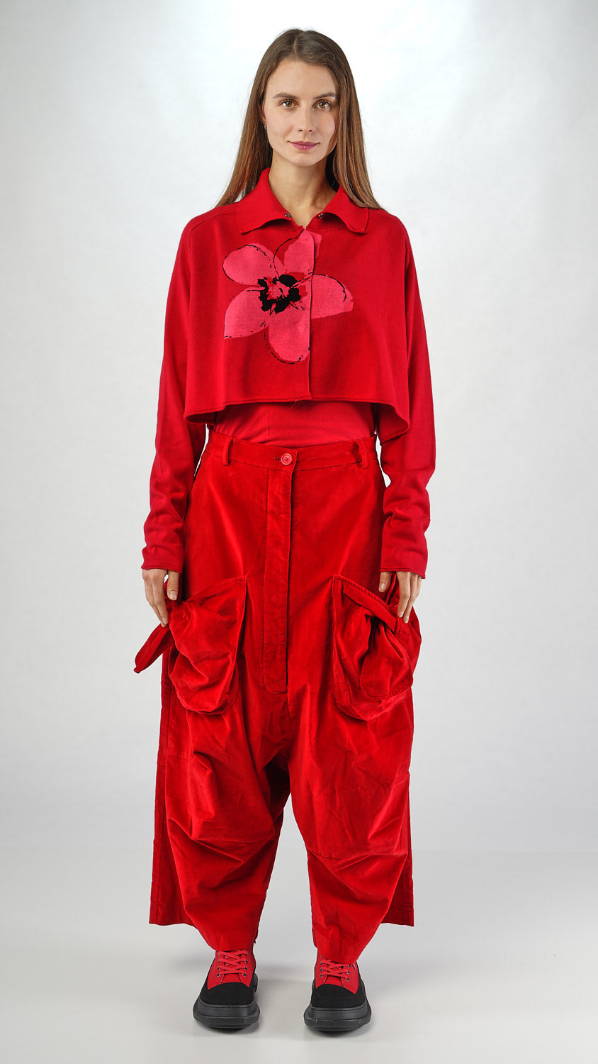 Rundholz Black Label Cardigan Rose Jacquard