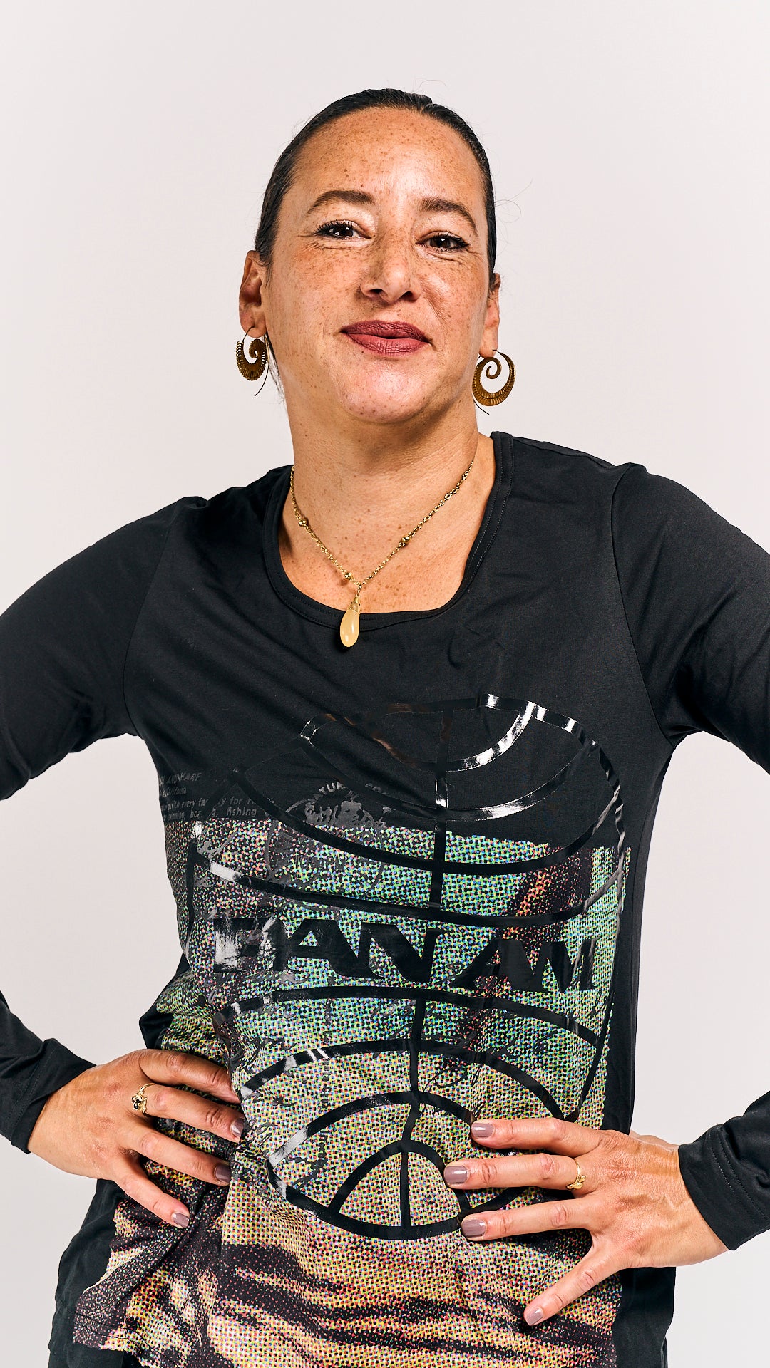 Rundholz DIP Shirt Waikiki Black Print