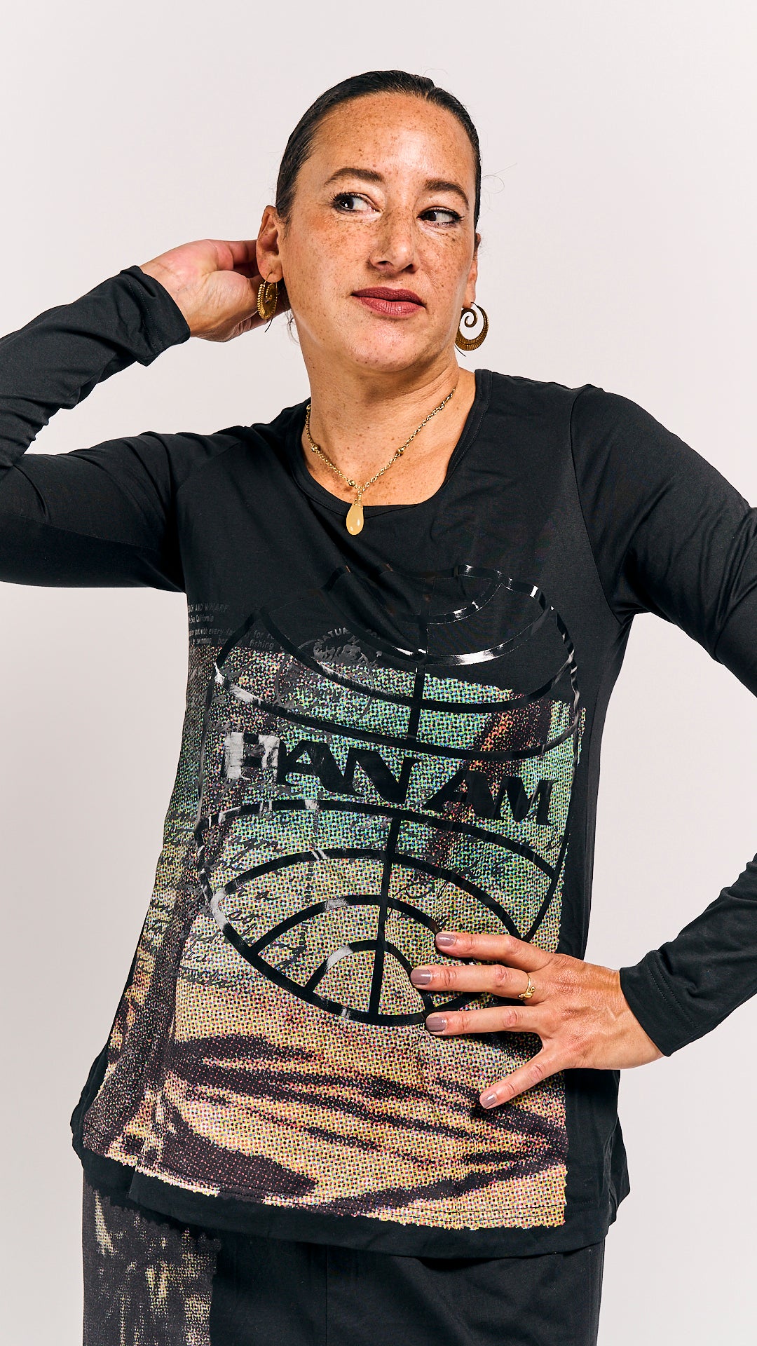 Rundholz DIP Shirt Waikiki Black Print