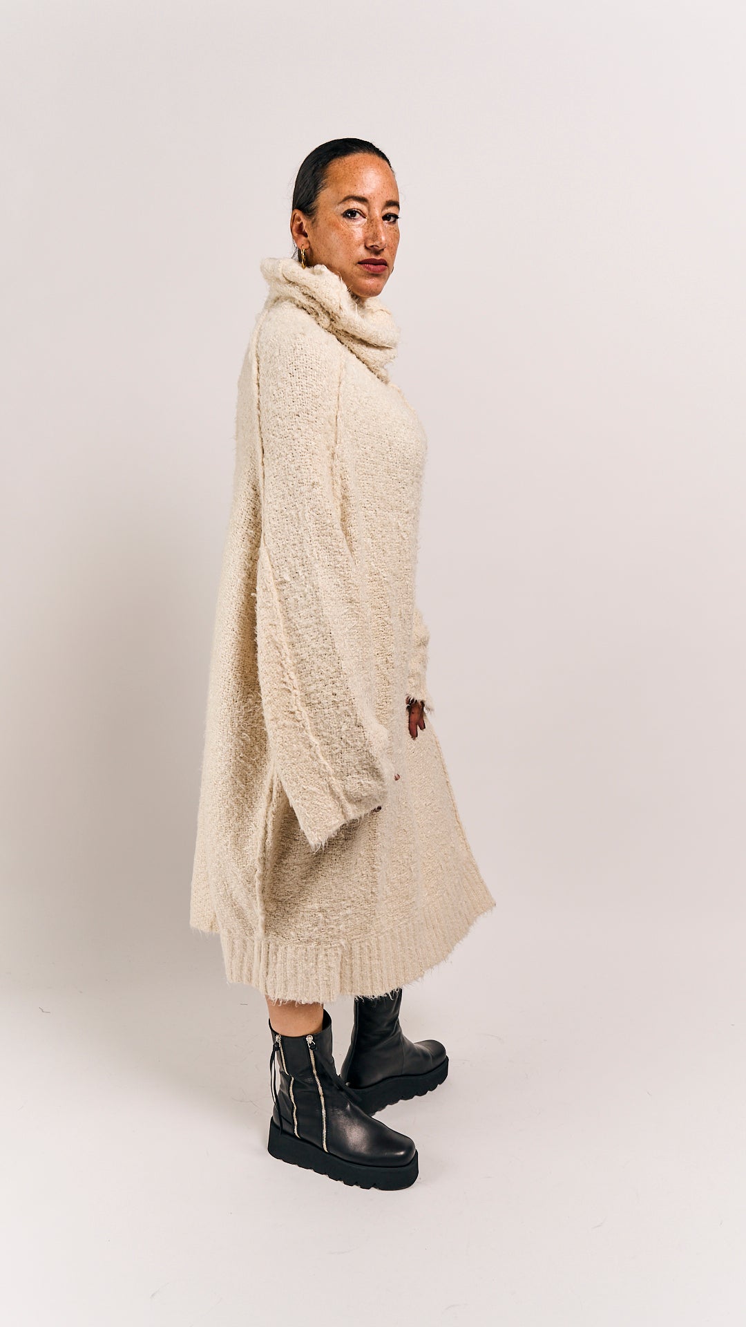 Rundholz Mainline Silk Dress Bone