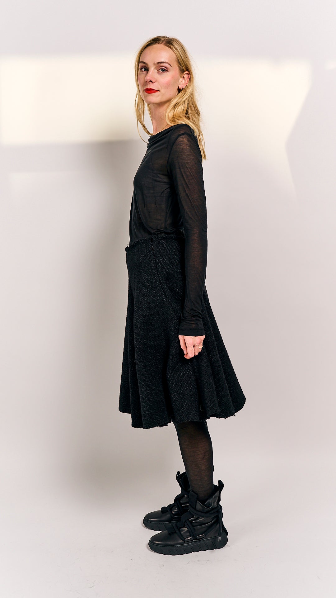 Rundholz Mainline Skirt Black Melange