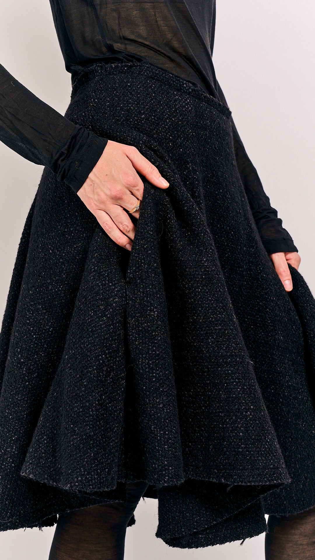 Rundholz Mainline Skirt Black Melange