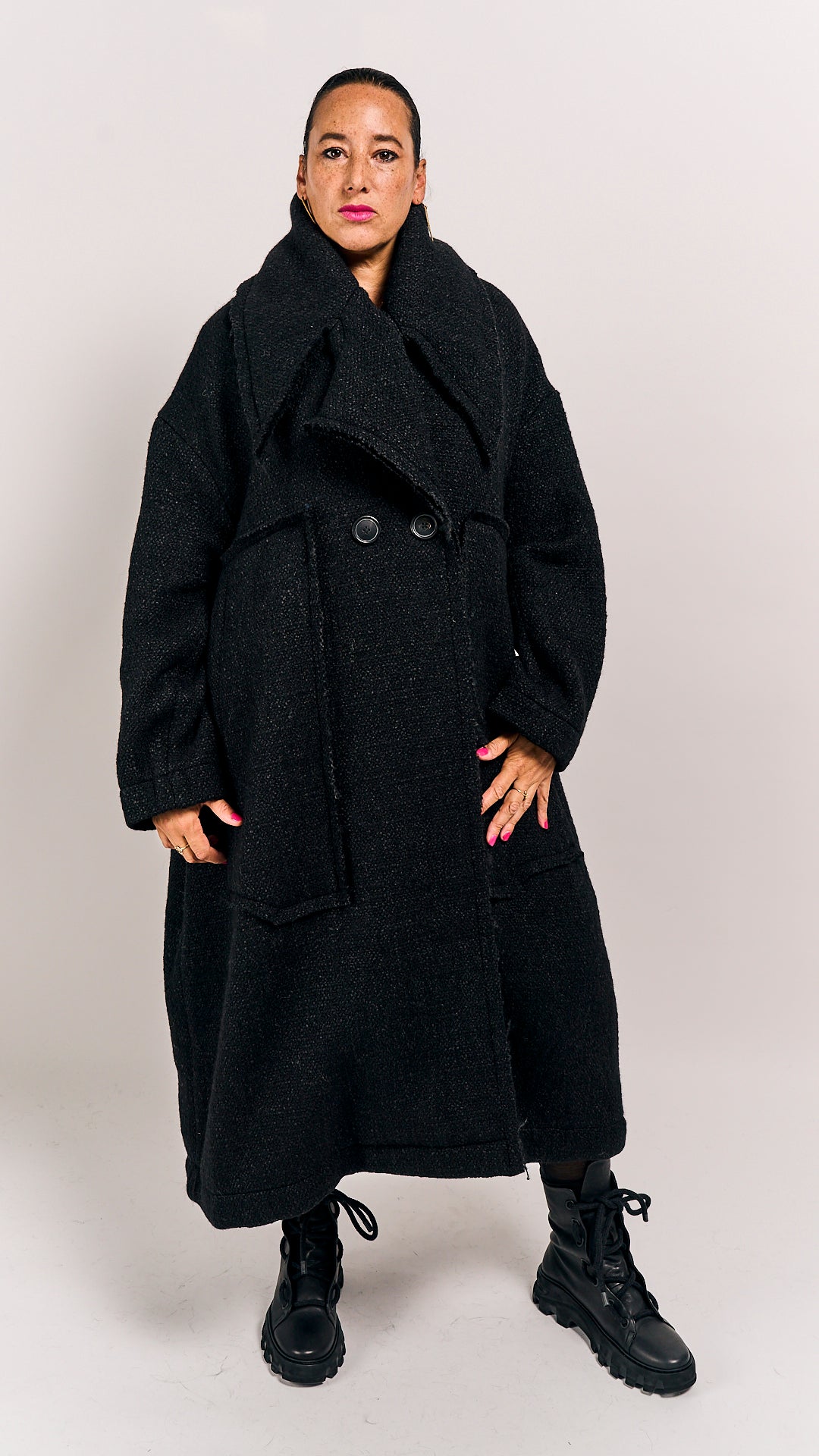Rundholz Mainline Coat Black Melange