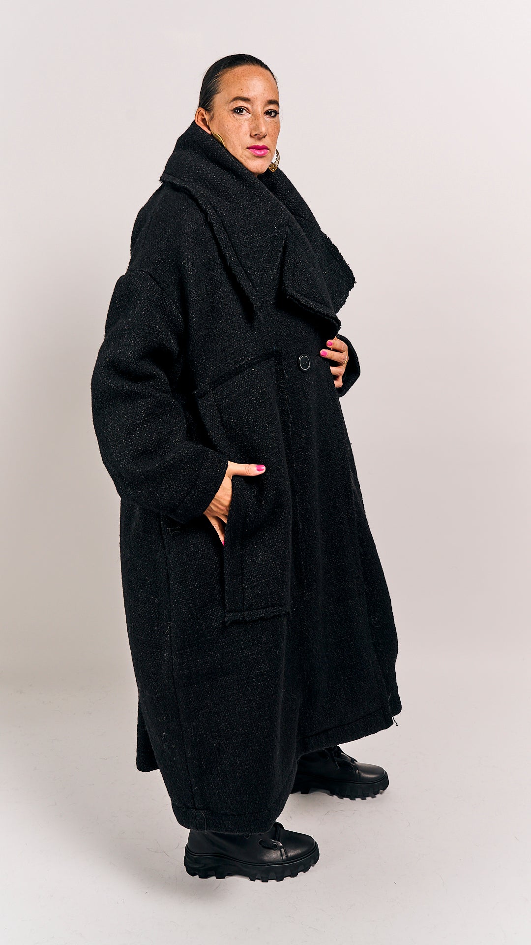 Rundholz Mainline Coat Black Melange