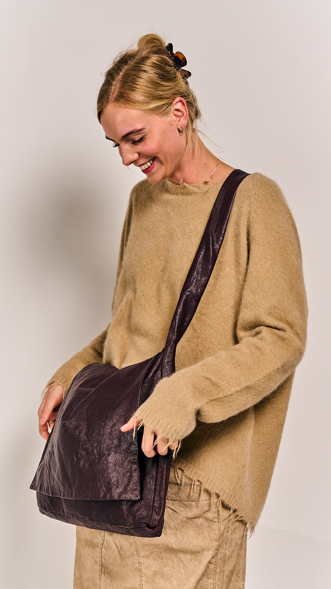 Rundholz Mainline Leather Bag Purple