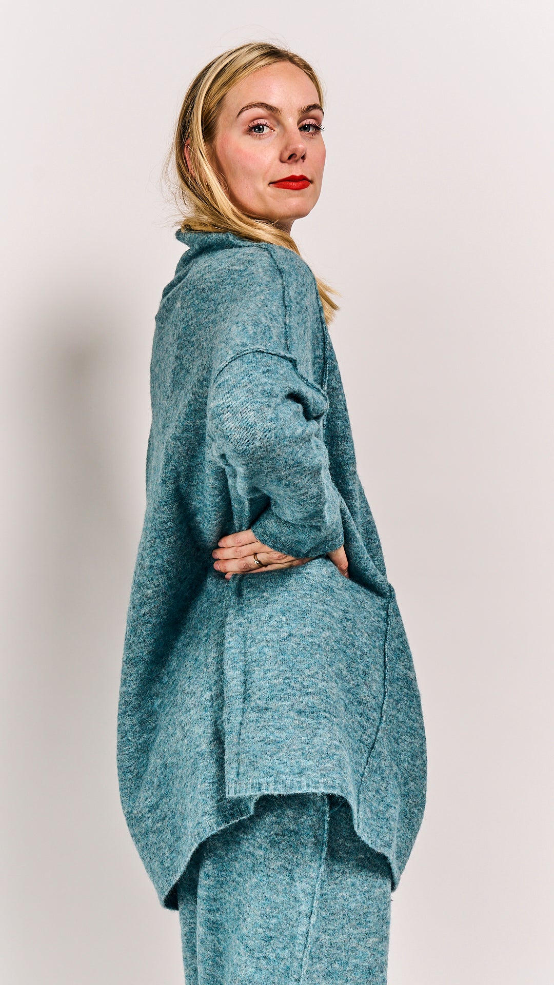 Rundholz DIP Pullover Lagoon Melange