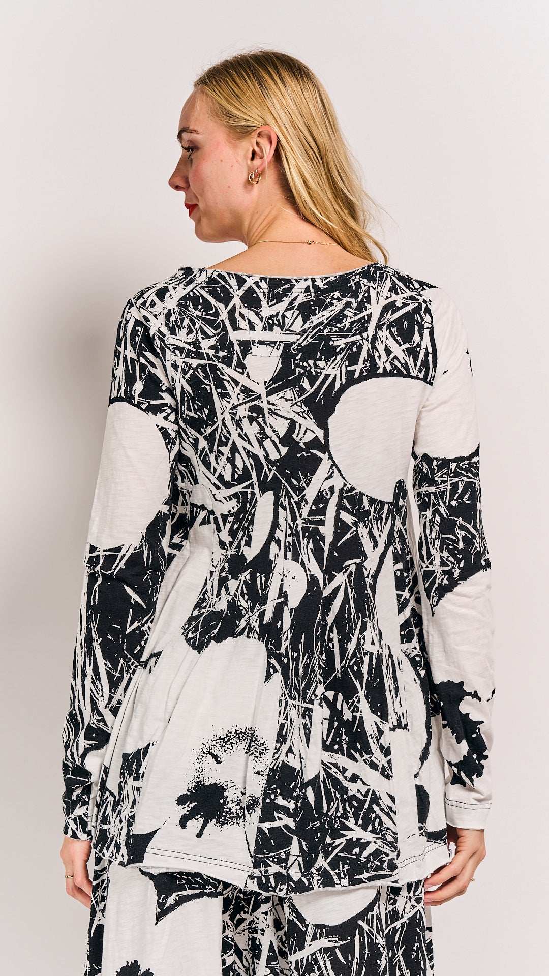 Rundholz Black Label Shirt Black Offwhite Print