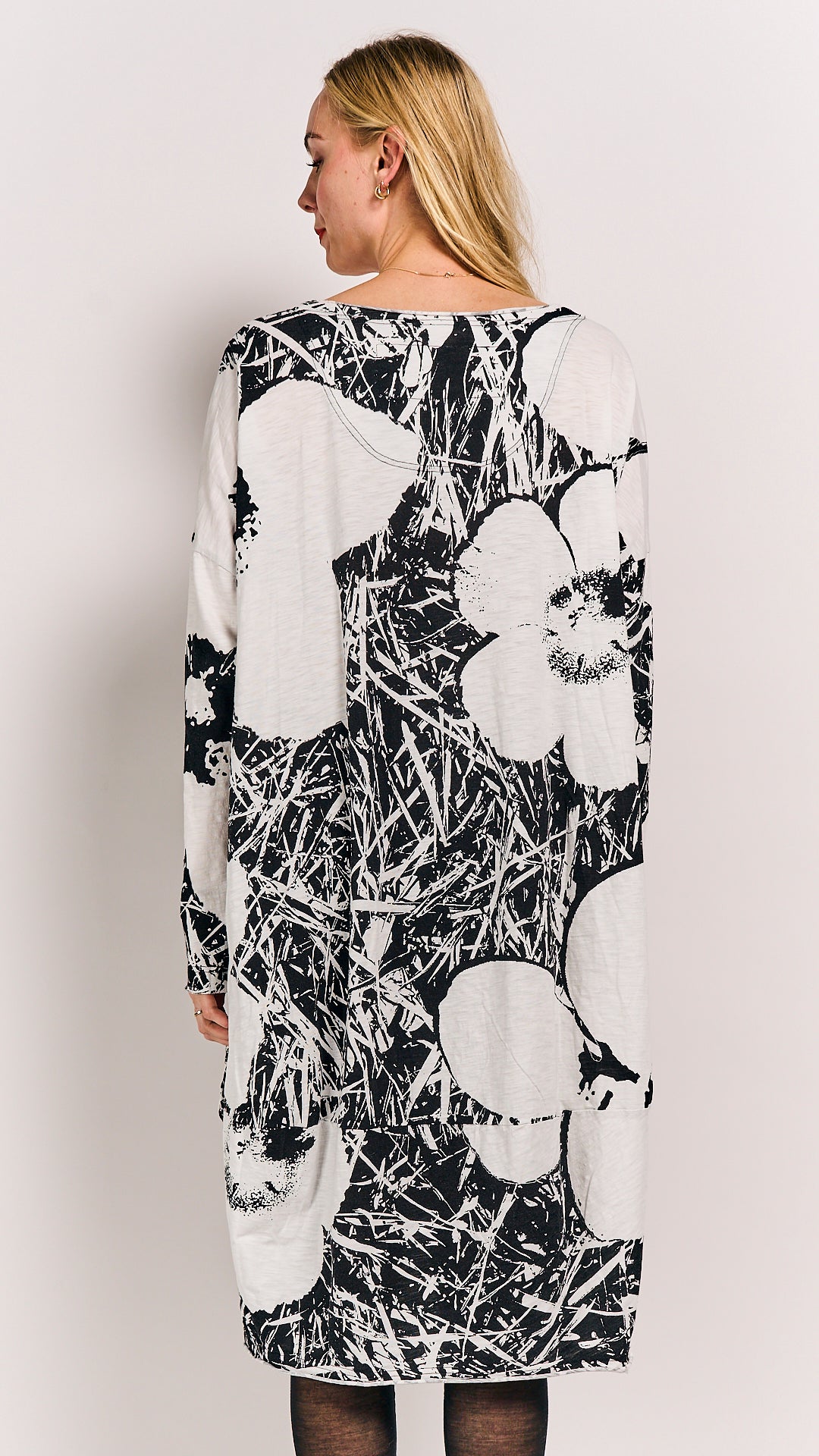 Rundholz Black Label Dress Black Offwhite Print