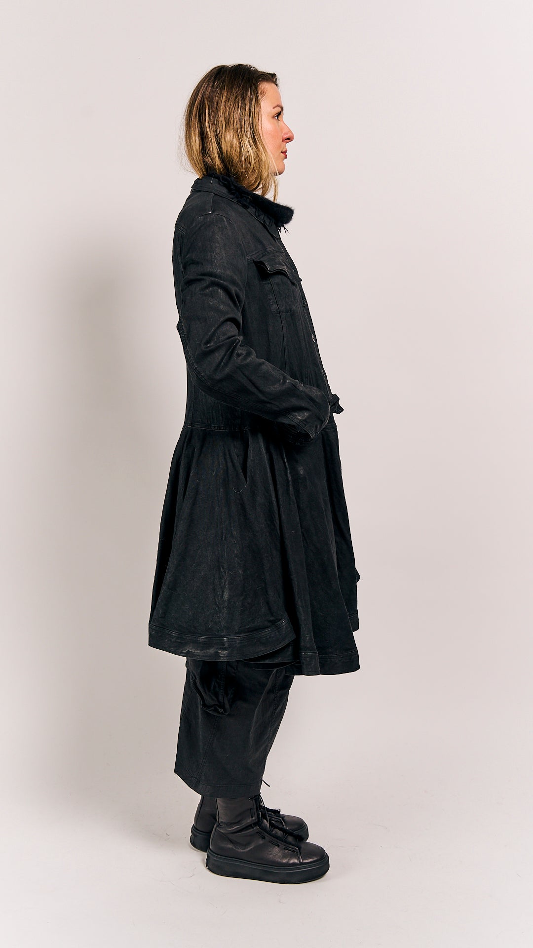 Rundholz Mainline Coat Black Gloss size Extra Large