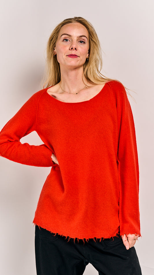 Rundholz DIP Pullover Mandarine