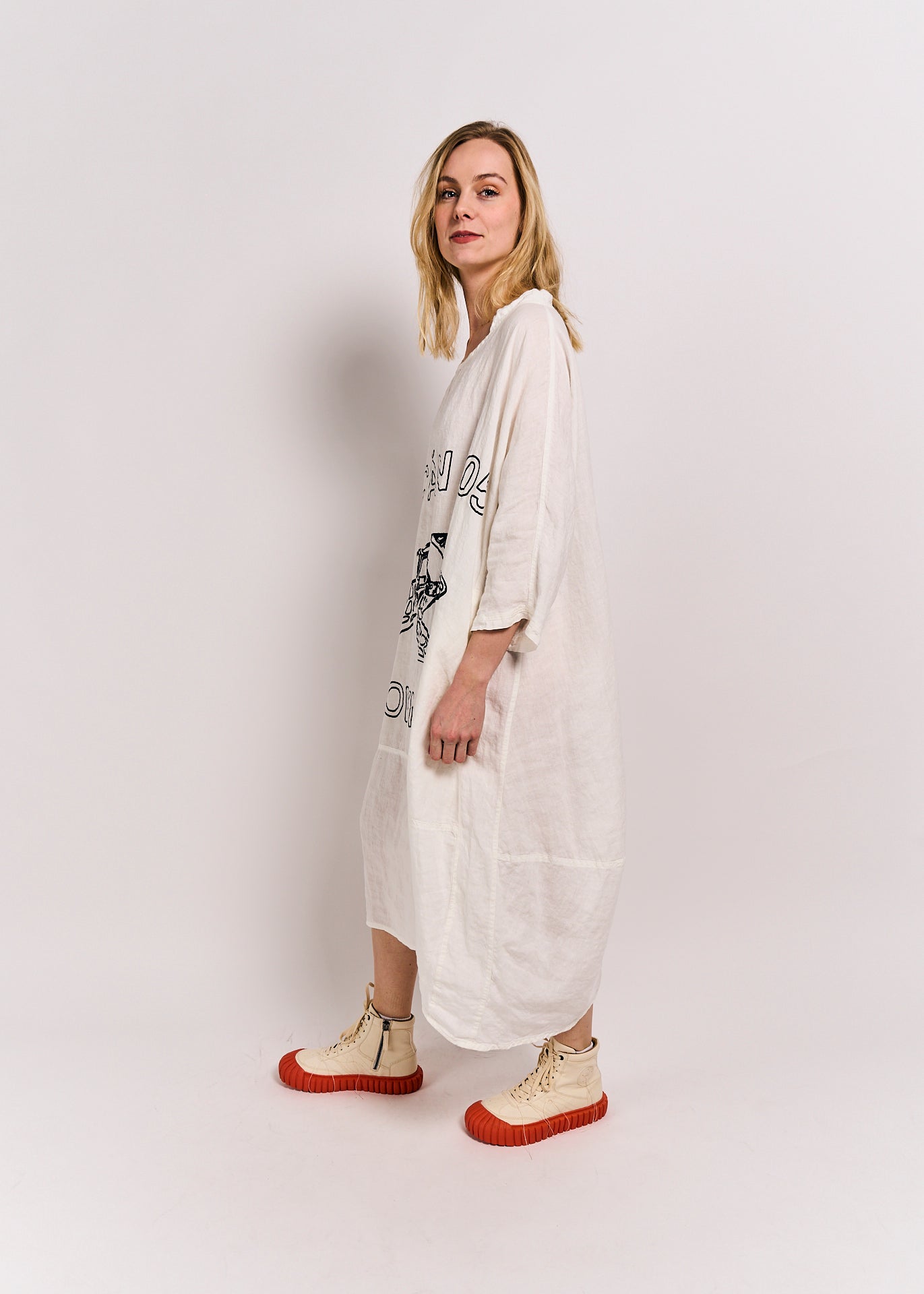 Rundholz Black Label Dress Offwhite Turtle Print