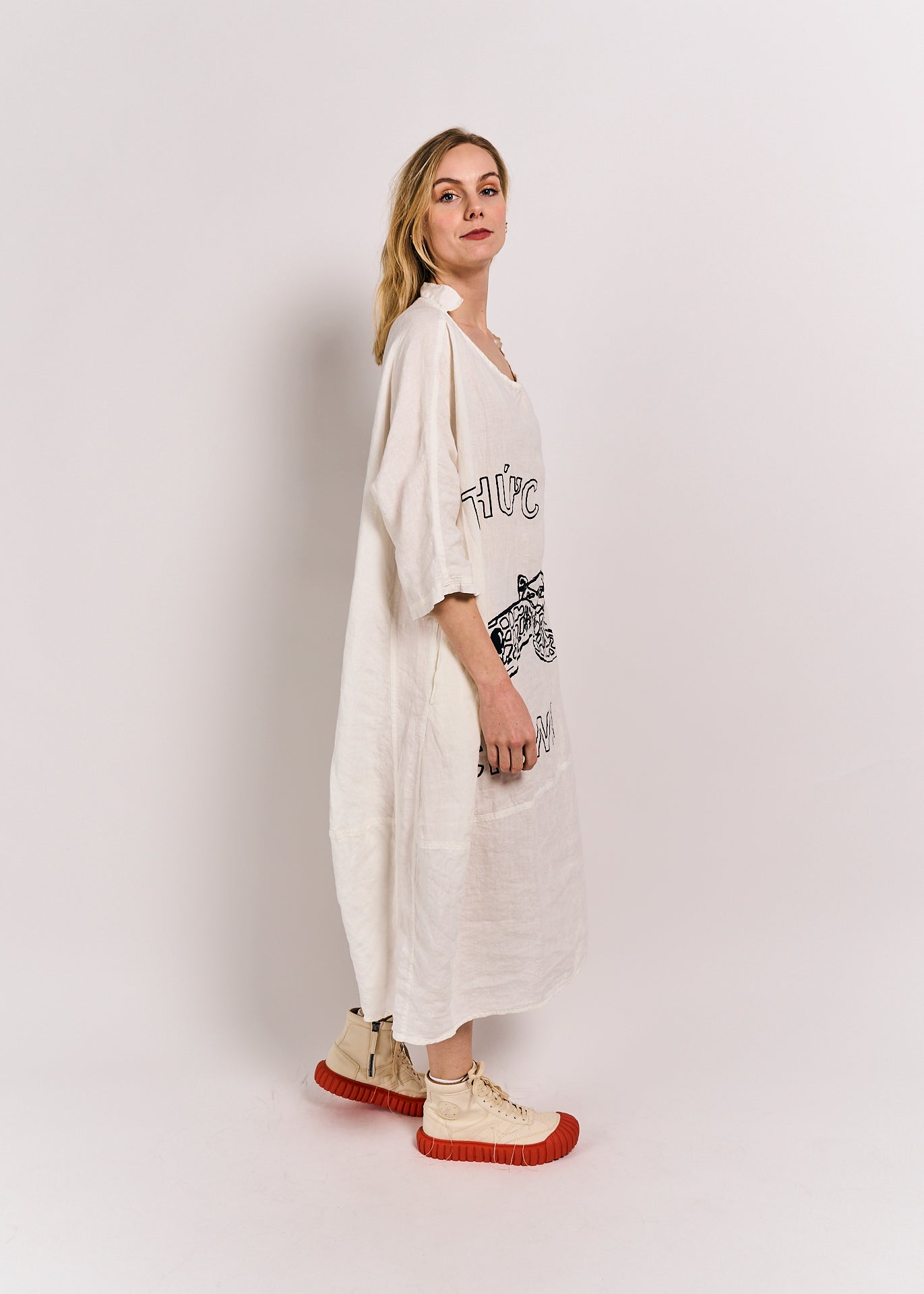Rundholz Black Label Dress Offwhite Turtle Print