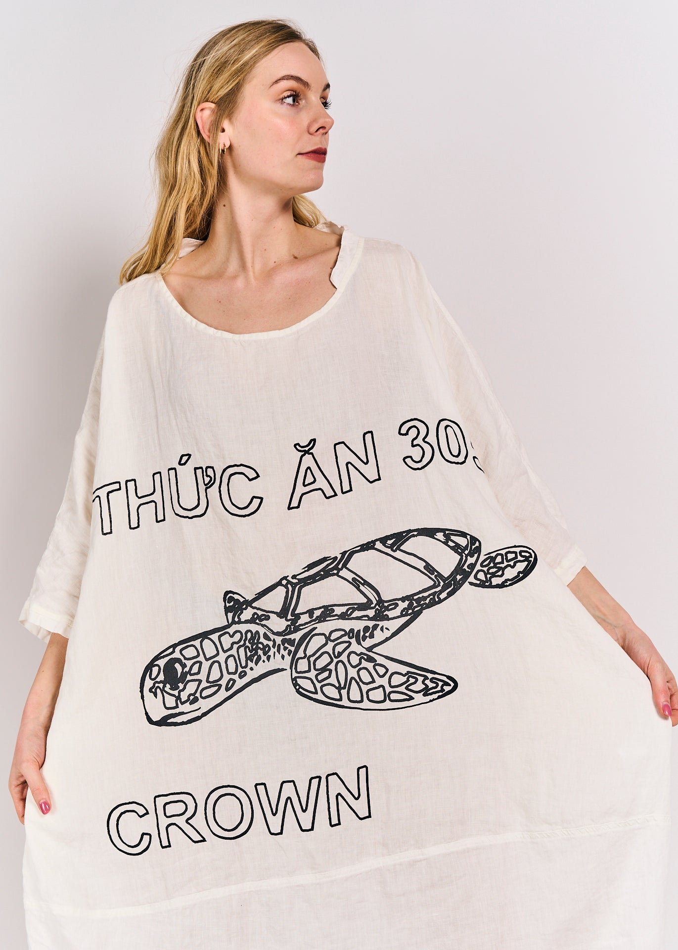 Rundholz Black Label Dress Offwhite Turtle Print