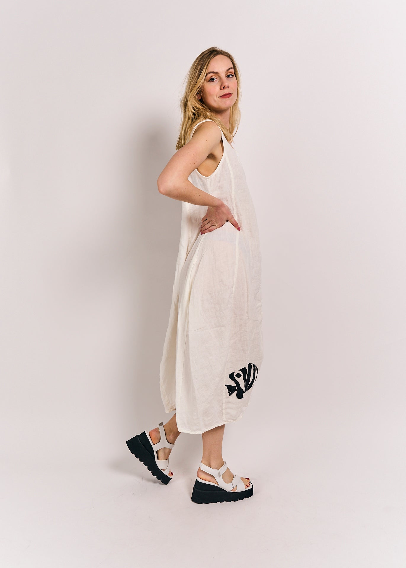 Rundholz Black Label Dress Offwhite Print