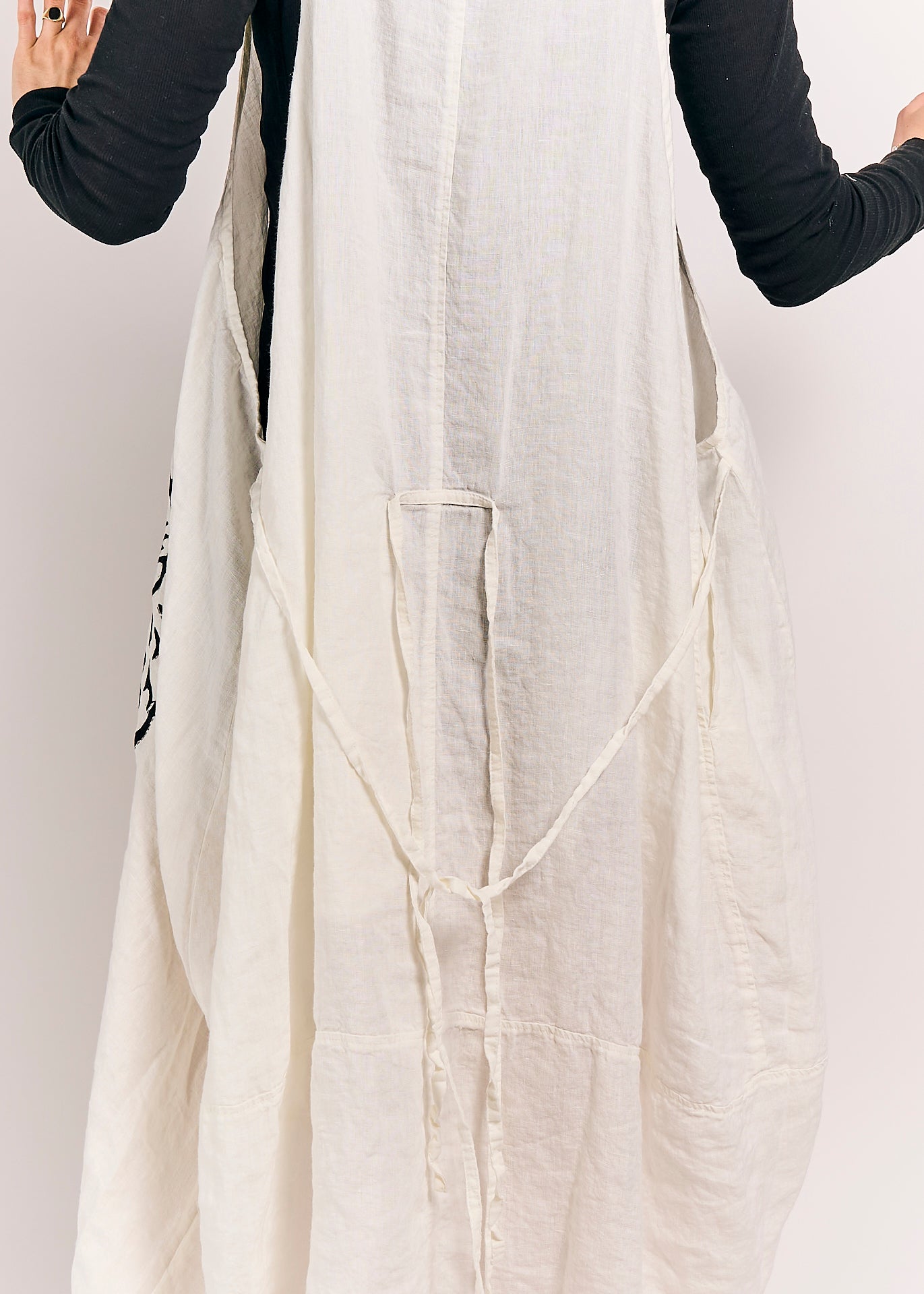 Rundholz Black Label Dress/Pinafore Offwhite with Fish Print