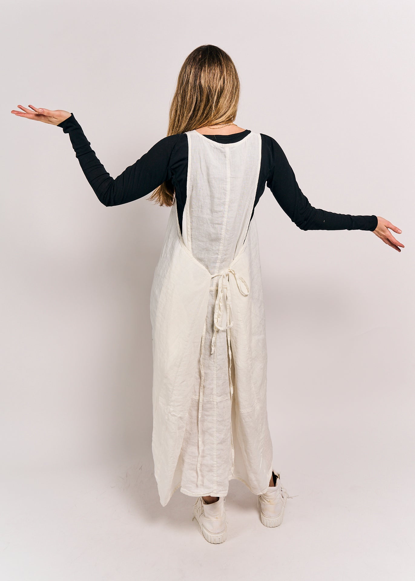 Rundholz Black Label Dress/Pinafore Offwhite with Fish Print