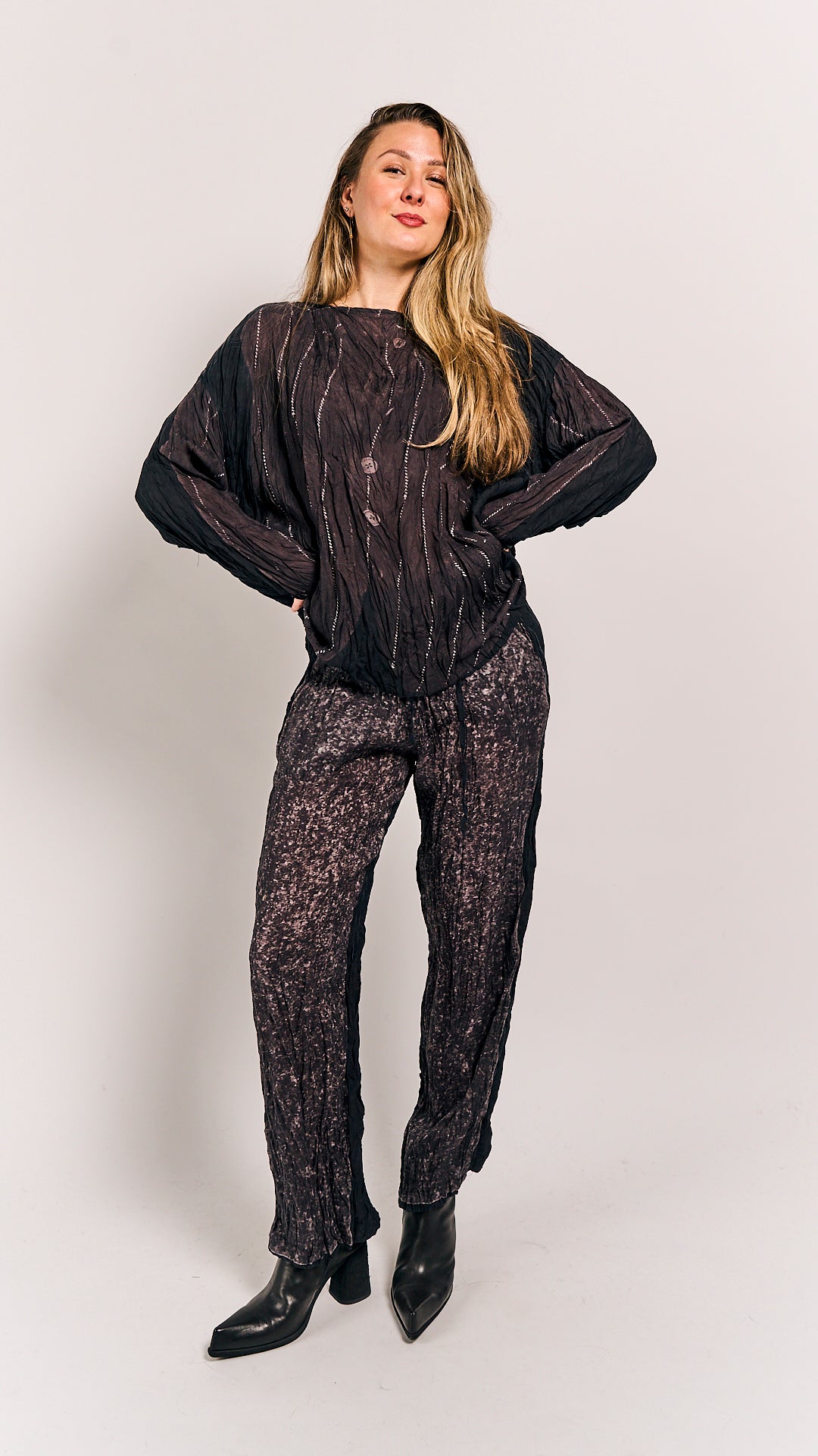Rundholz Mainline Trousers Black Panel Print