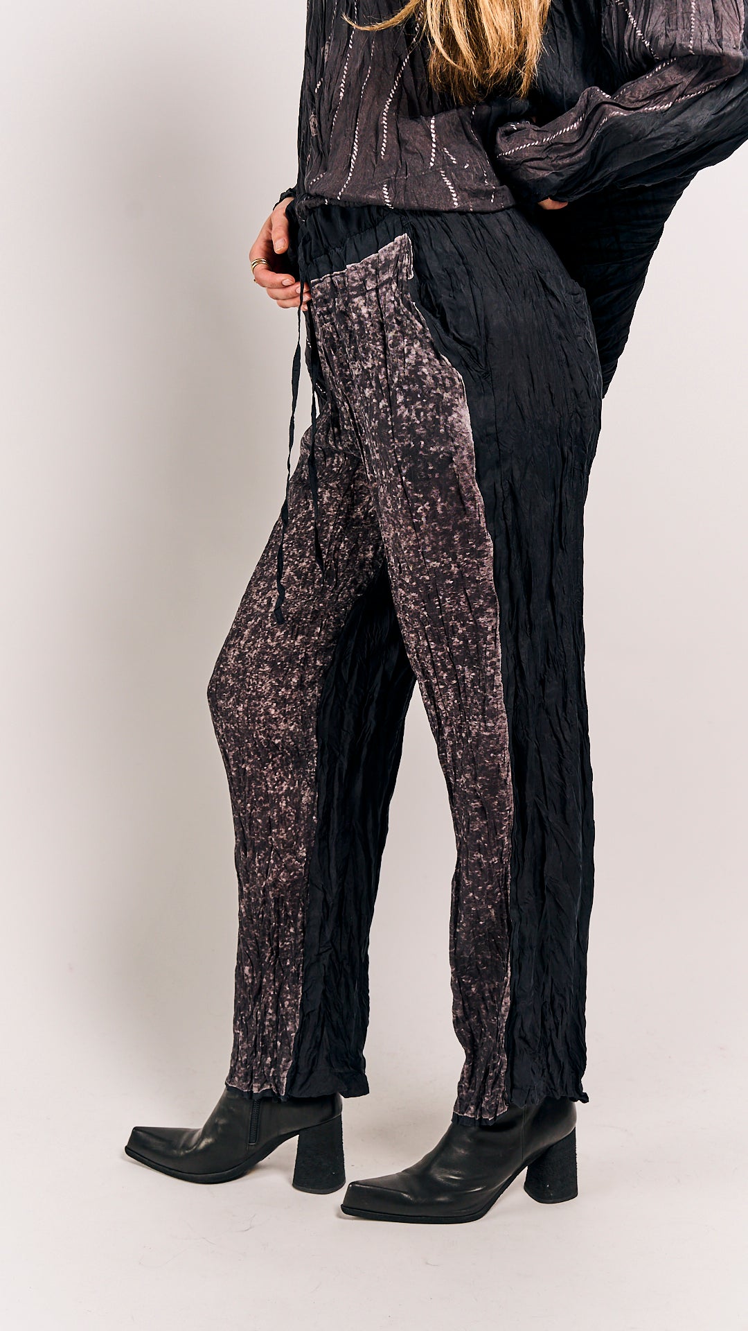 Rundholz Mainline Trousers Black Panel Print