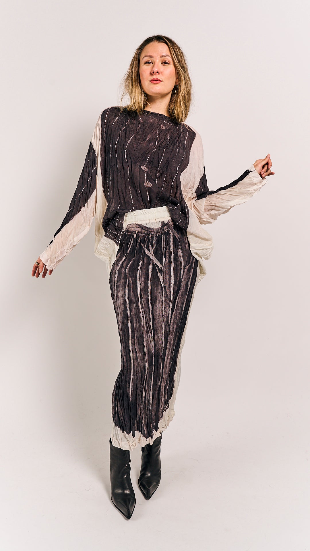 Rundholz Mainline Skirt Bone Panel Print