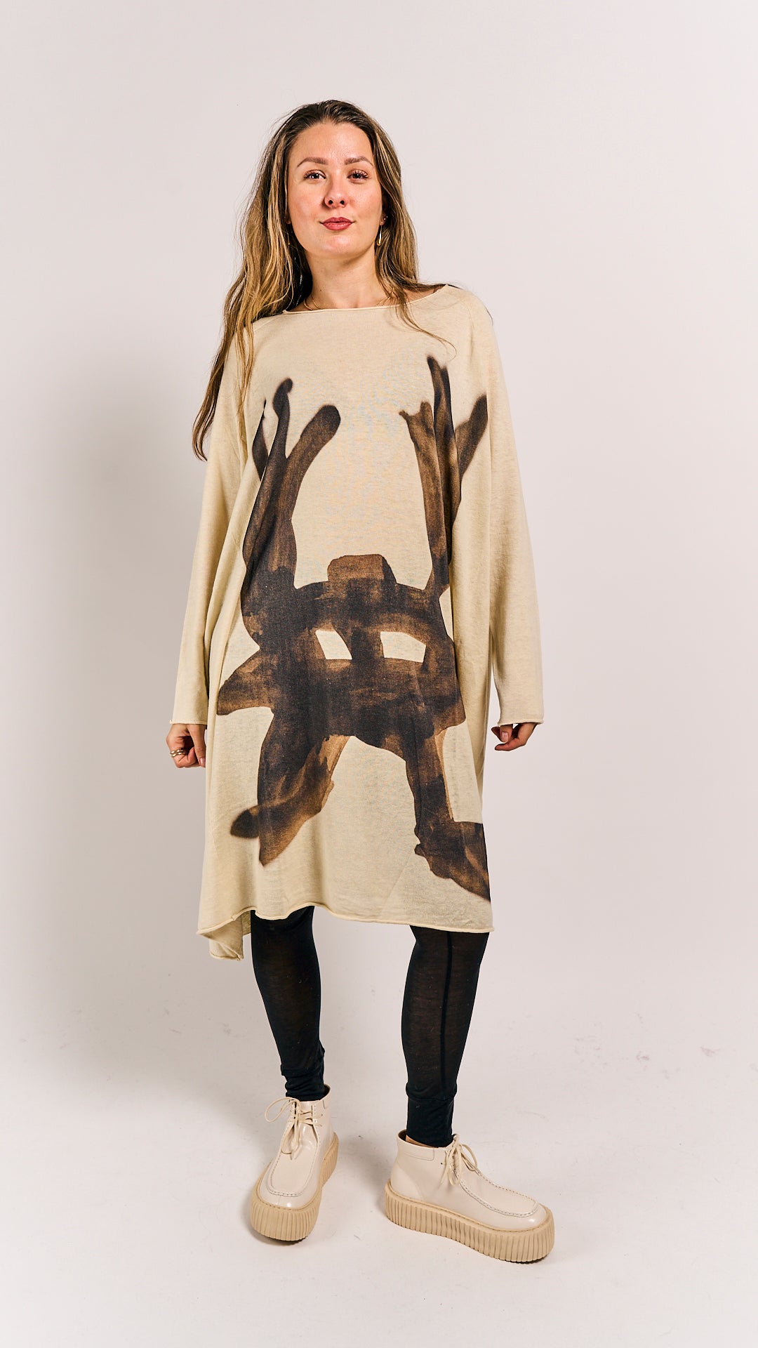 Rundholz Mainline Dress Bone Print