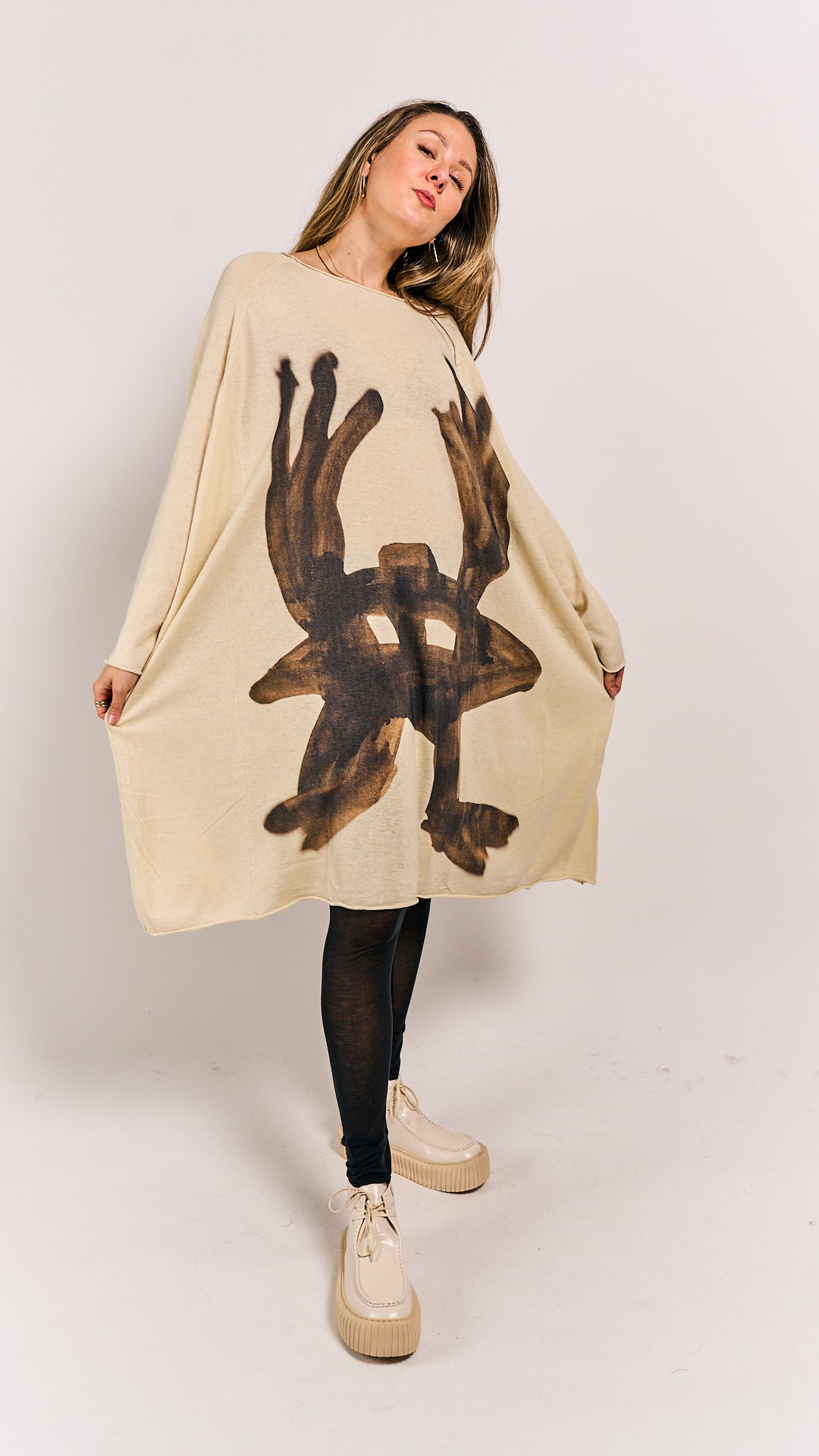 Rundholz Mainline Dress Bone Print