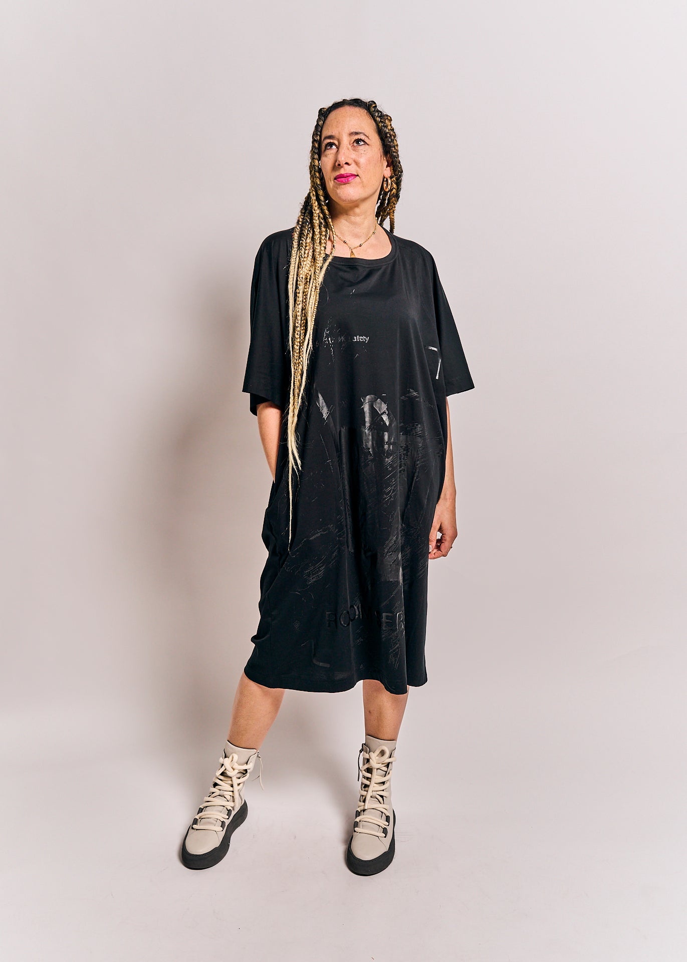 Rundholz DIP Dress Black/Black Print