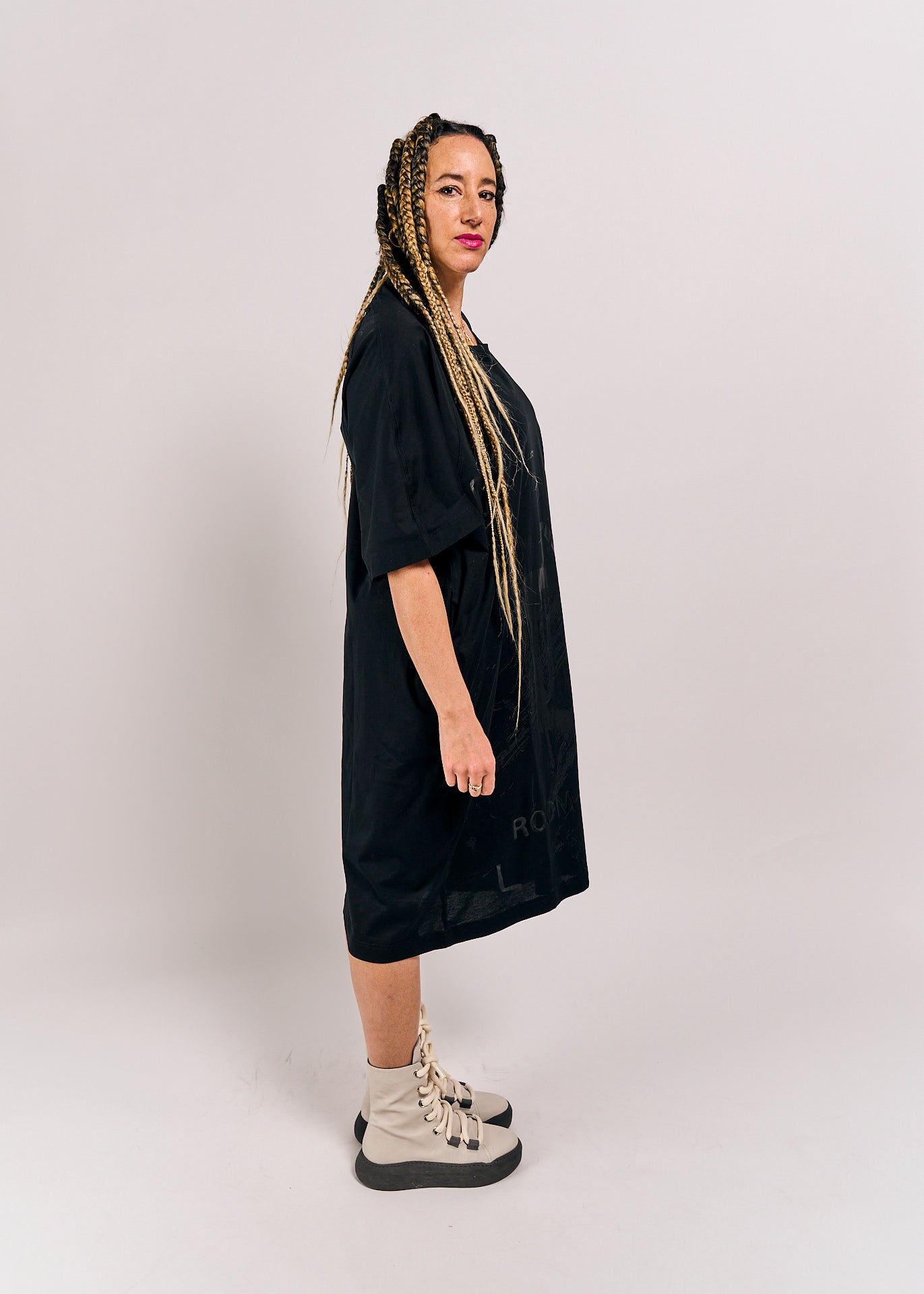Rundholz DIP Dress Black/Black Print