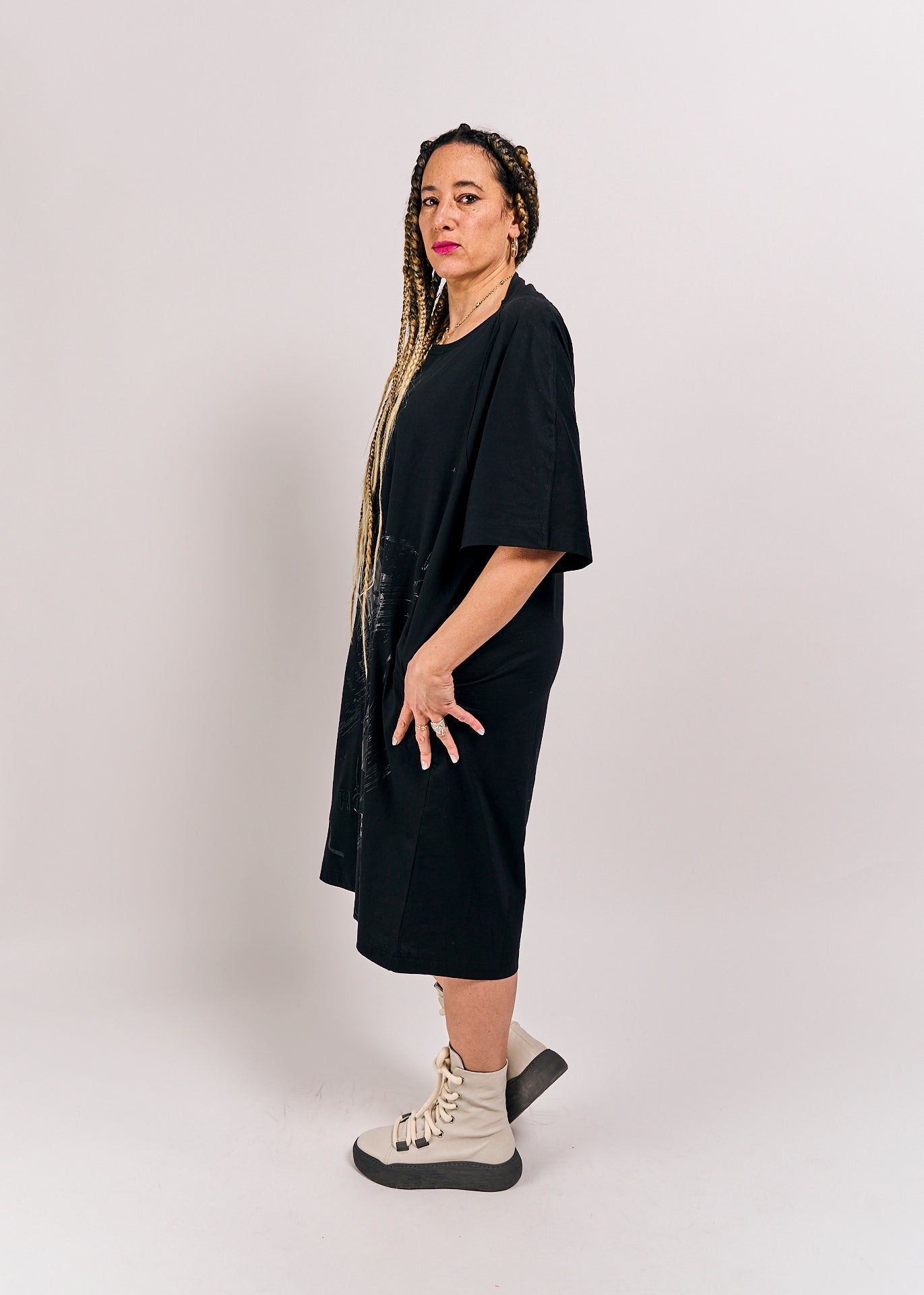 Rundholz DIP Dress Black/Black Print