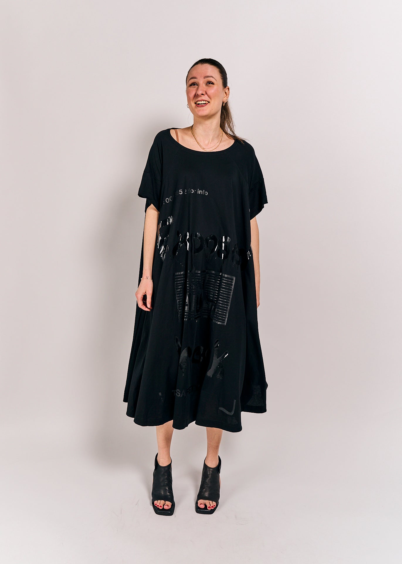Rundholz DIP Dress Black/Black Print