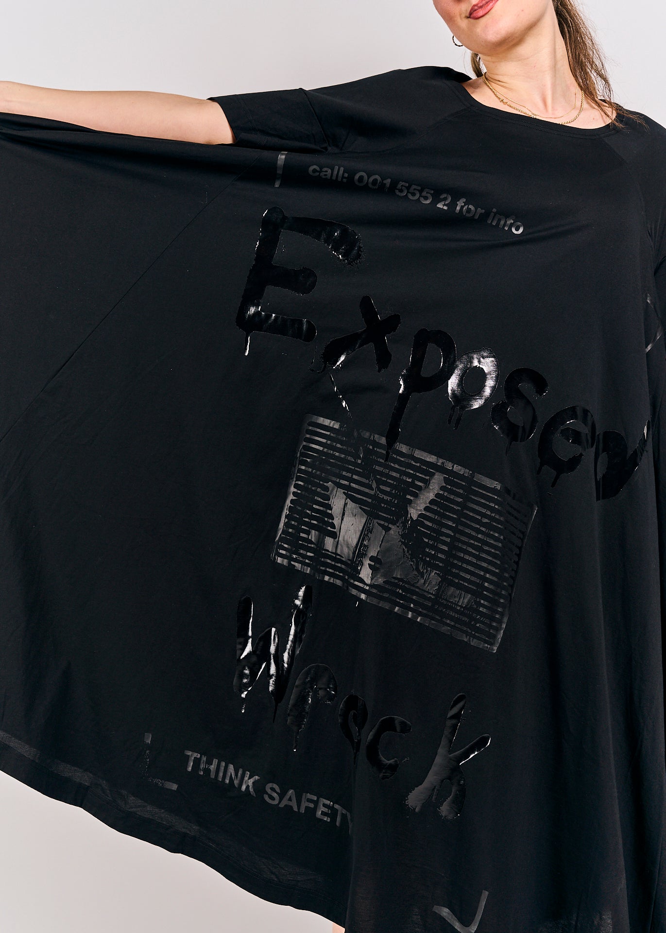 Rundholz DIP Dress Black/Black Print