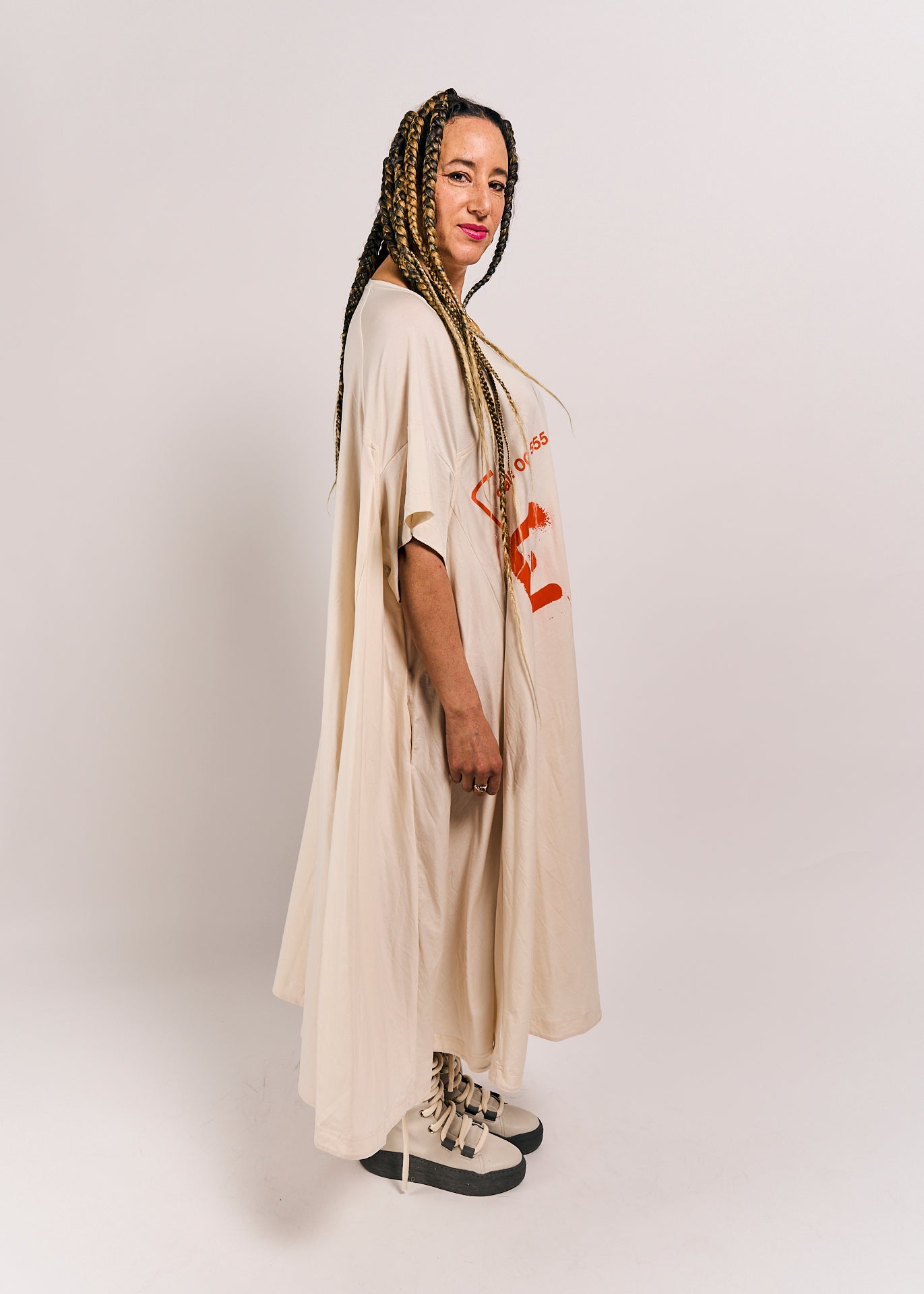 Rundholz DIP Dress Greige/Mandarine