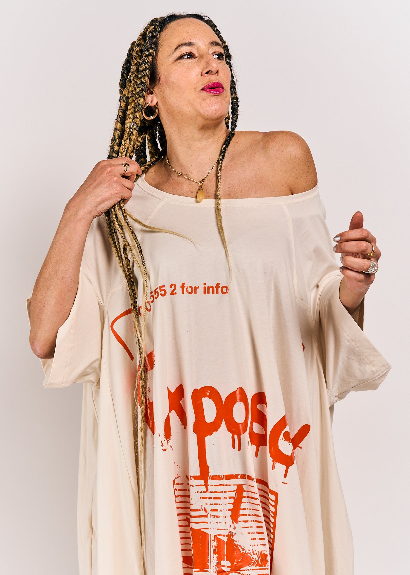 Rundholz DIP Dress Greige/Mandarine