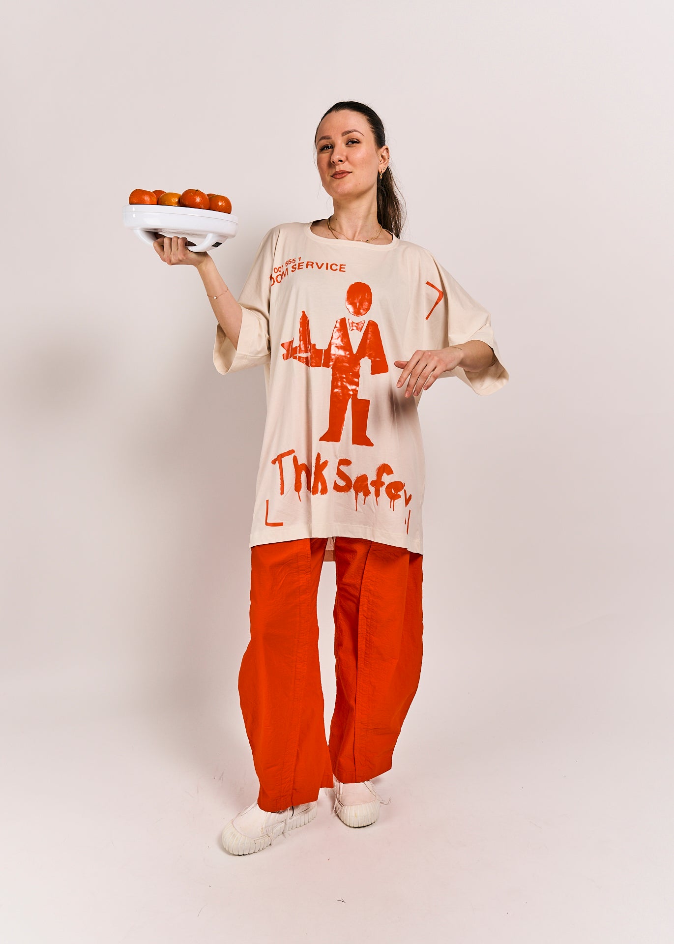 Rundholz DIP Shirt Greige/Mandarine