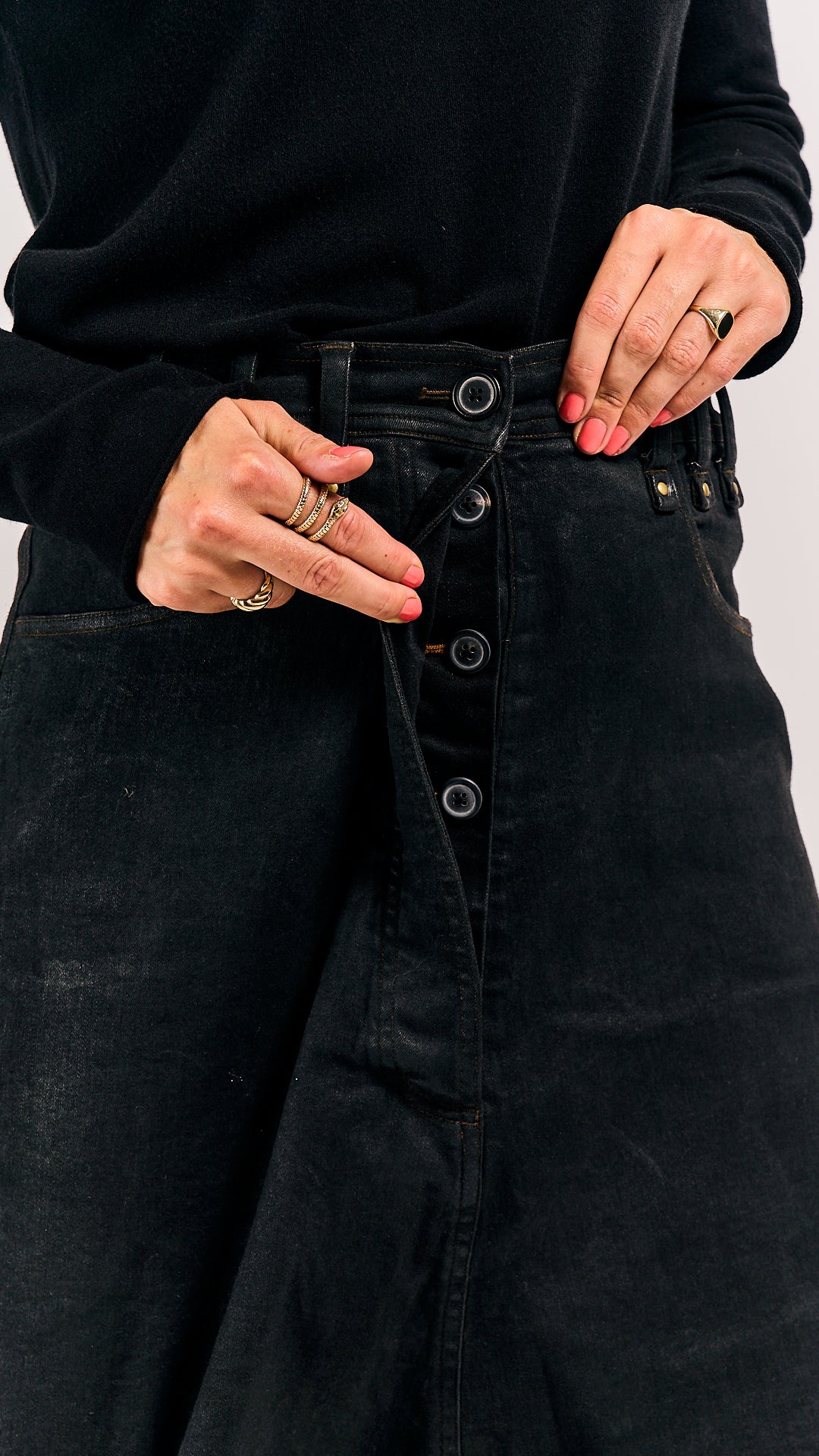 Rundholz DIP Trousers Black Gloss