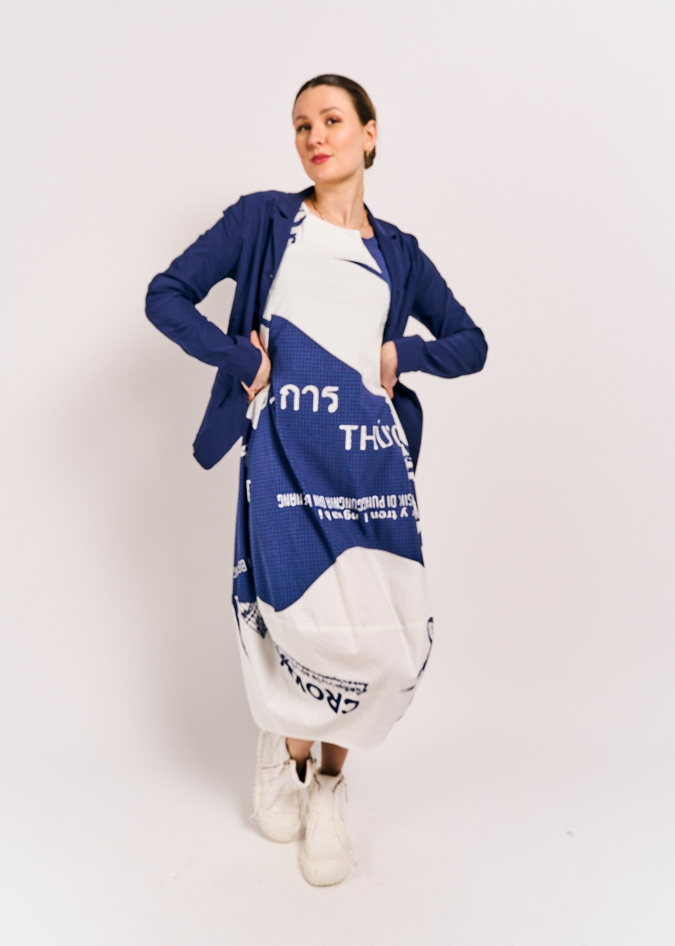 Rundholz  Black Label Dress Navy Print size Extra Small