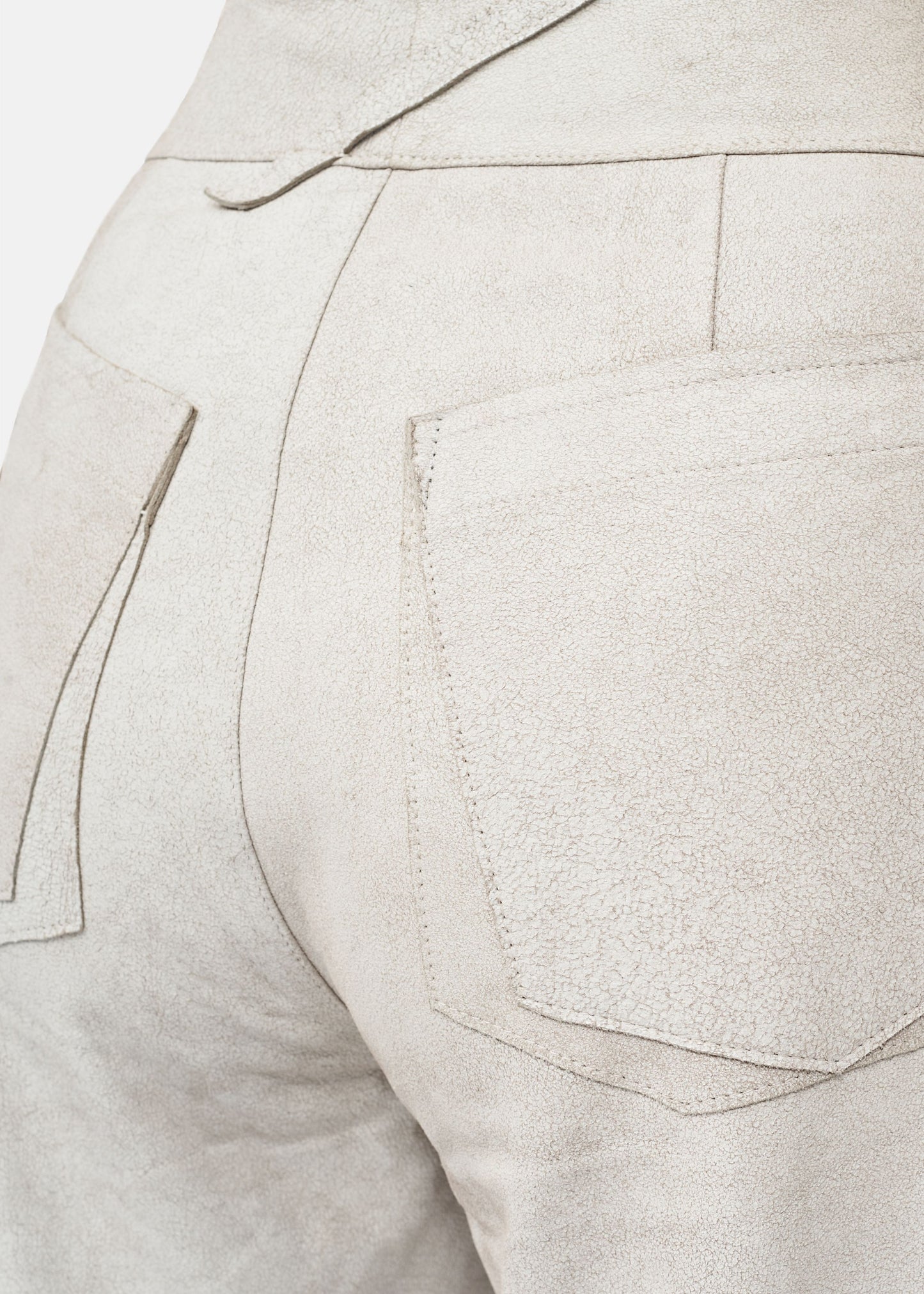 Van Der Wilt Flare Trousers Chalk Crackle 8034