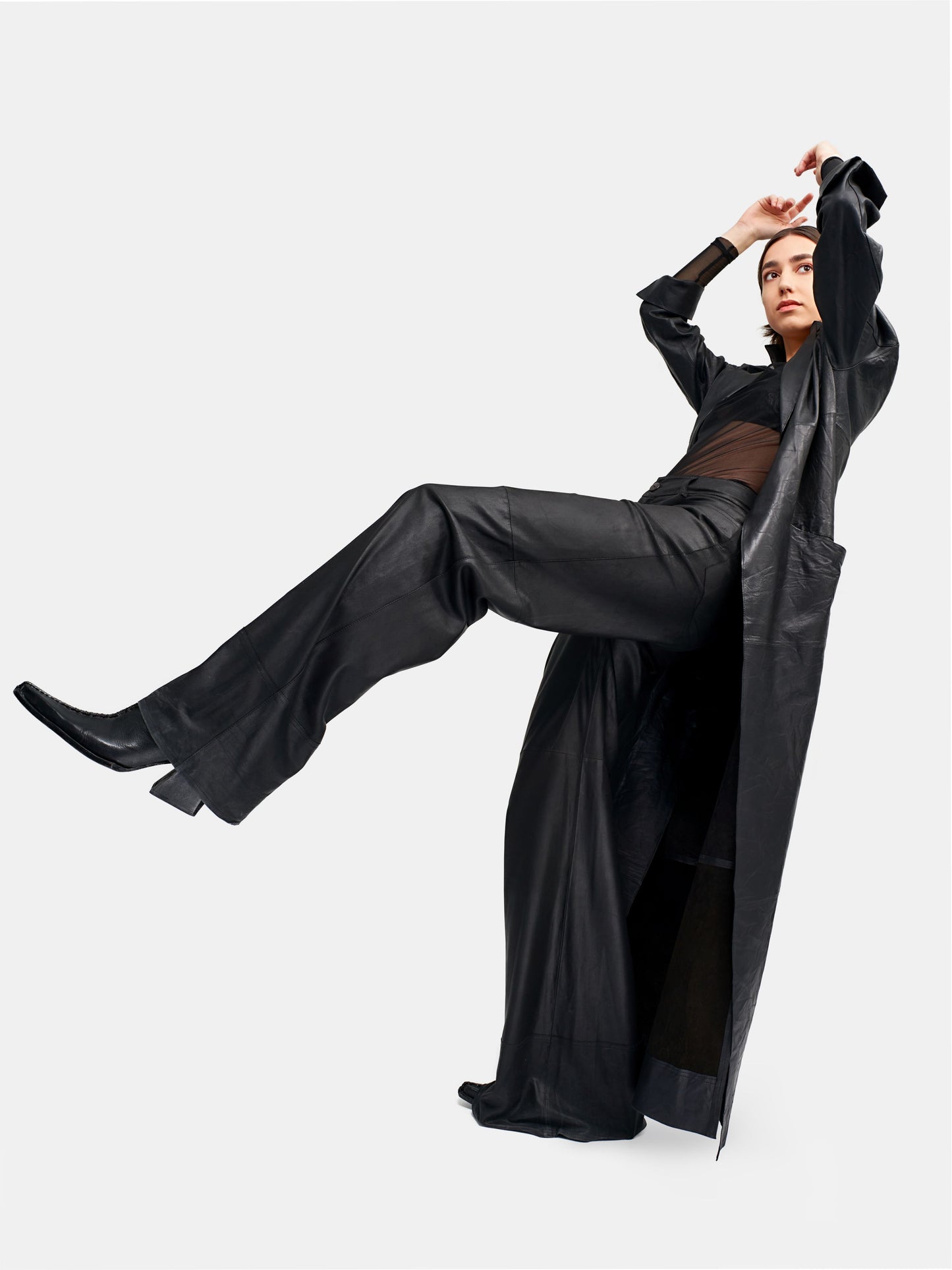 Van Der Wilt Maxi Coat Black 6086