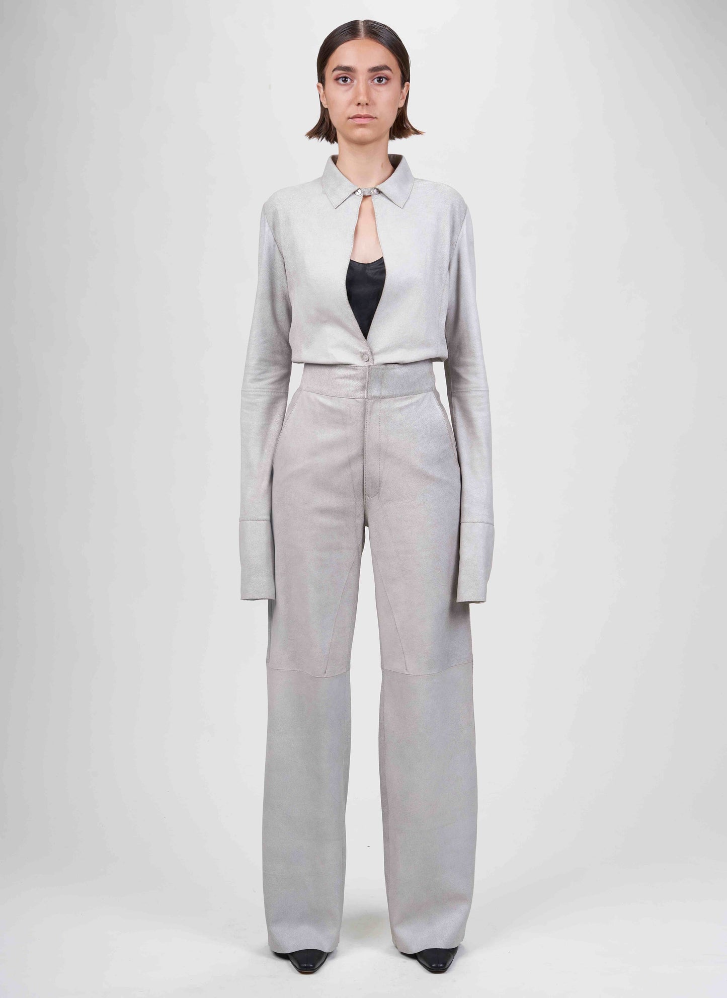 Van Der Wilt Palazzo Trousers Chalk Crackle 8507