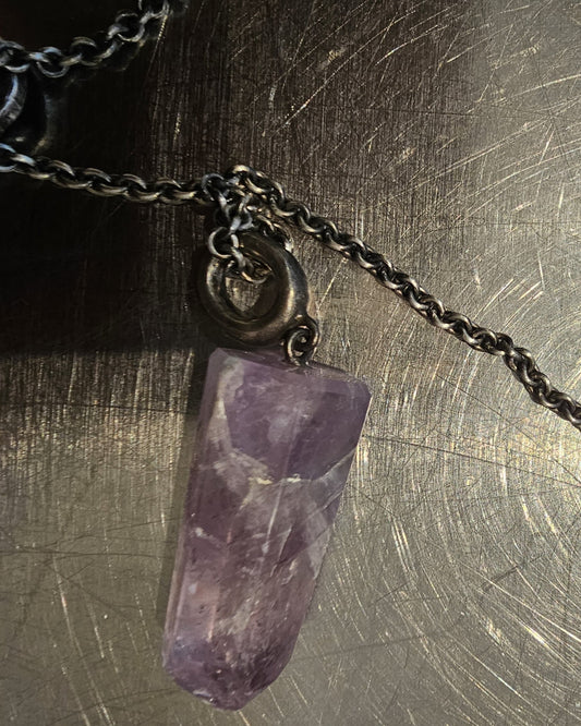 Darkgem Amethyst Pendant on Chain