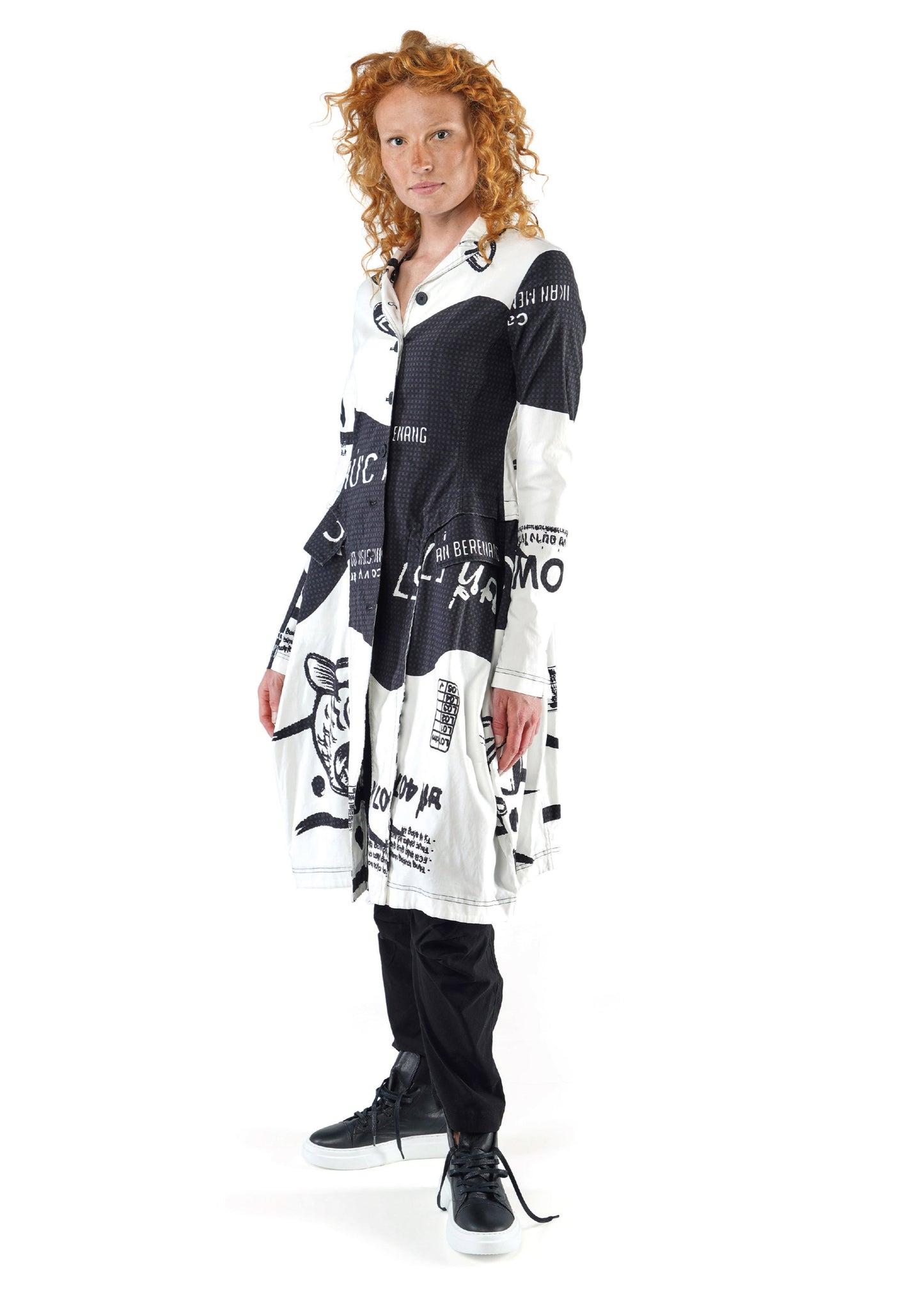 Rundholz Black Label Coat Black Print 3441219