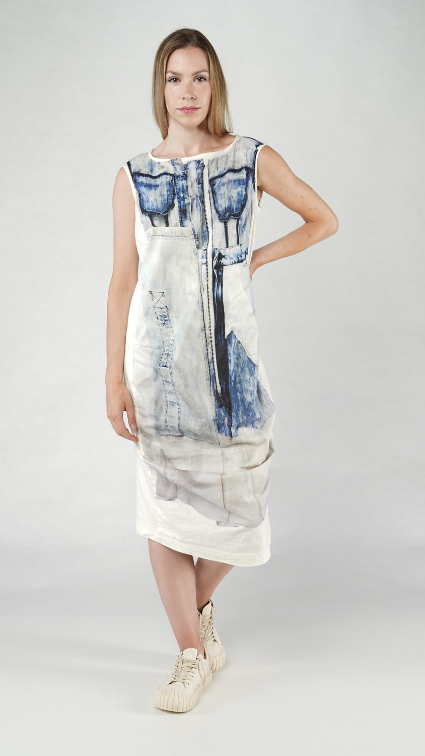 Rundholz DIP Dress Denim Print size Small