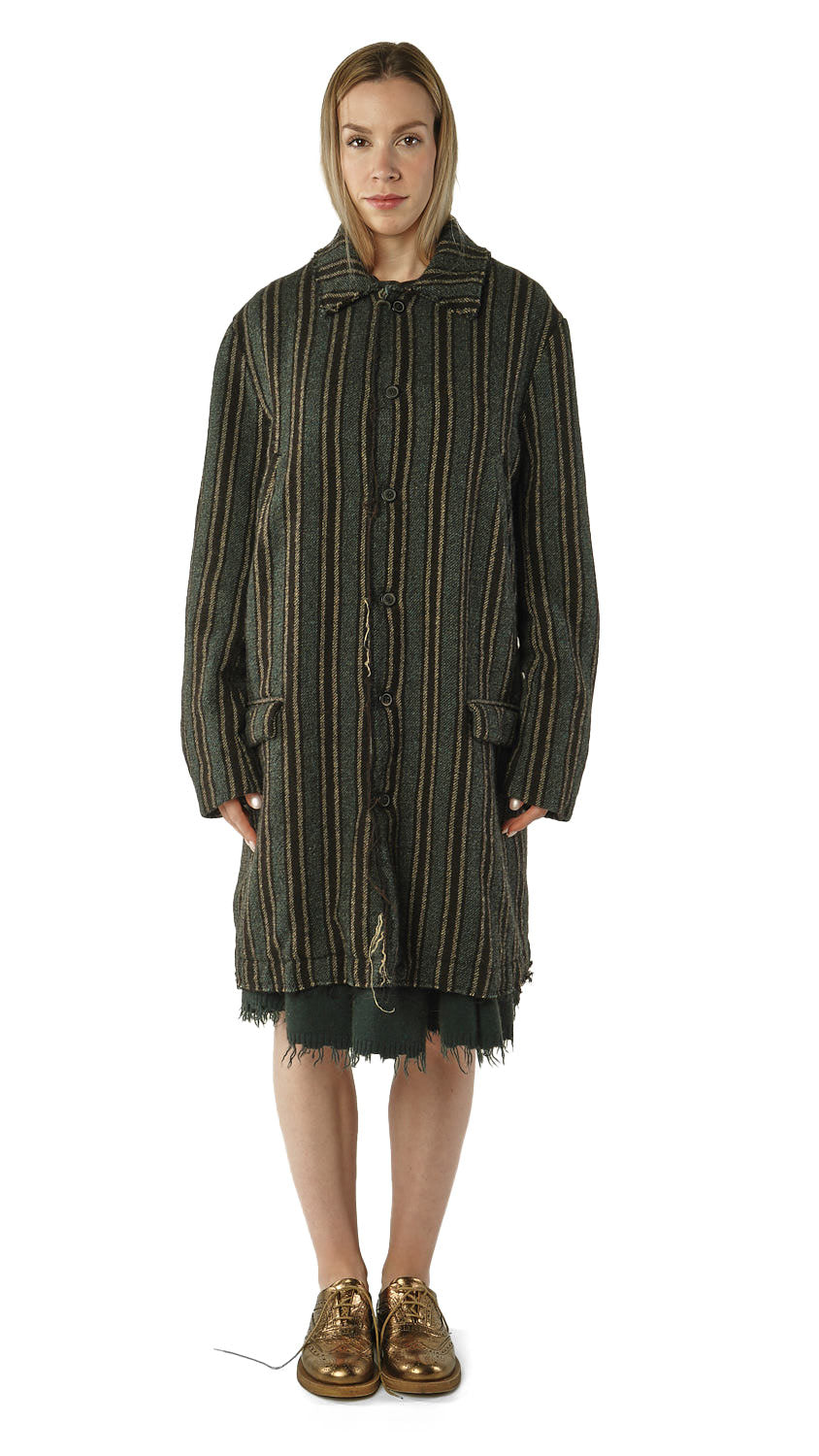 PRE-ORDER Rundholz Mainline Coat Petrol Stripe