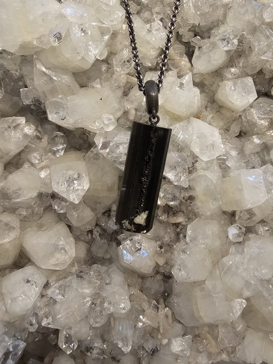 Darkgem Obsidian Pendant on Chain