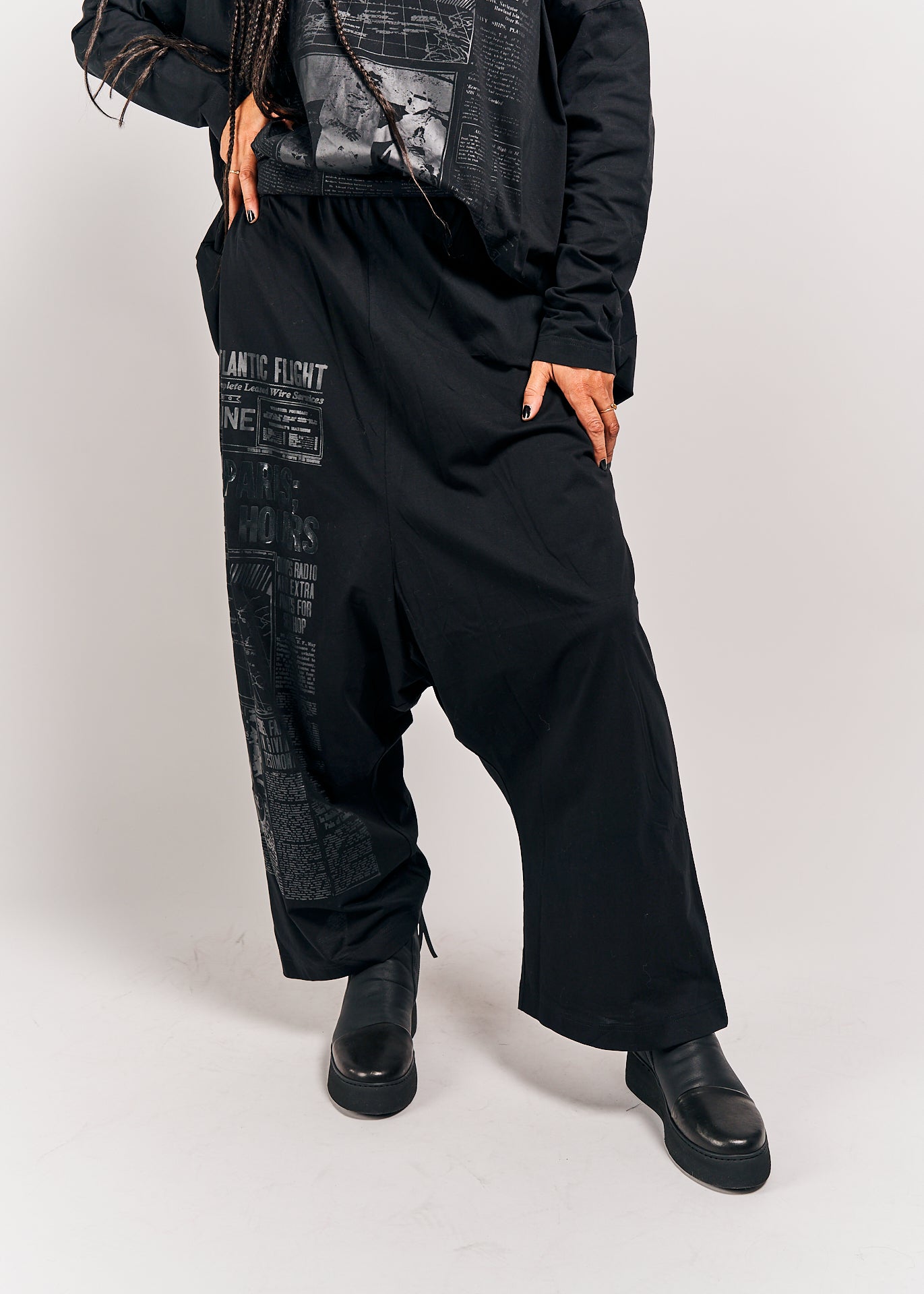 Rundholz DIP Trousers Black Print