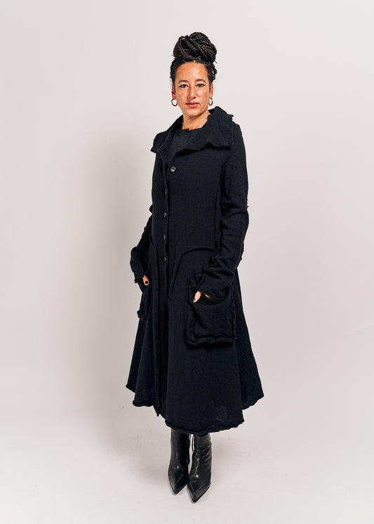 Rundholz Black Label Knitted Coat Black