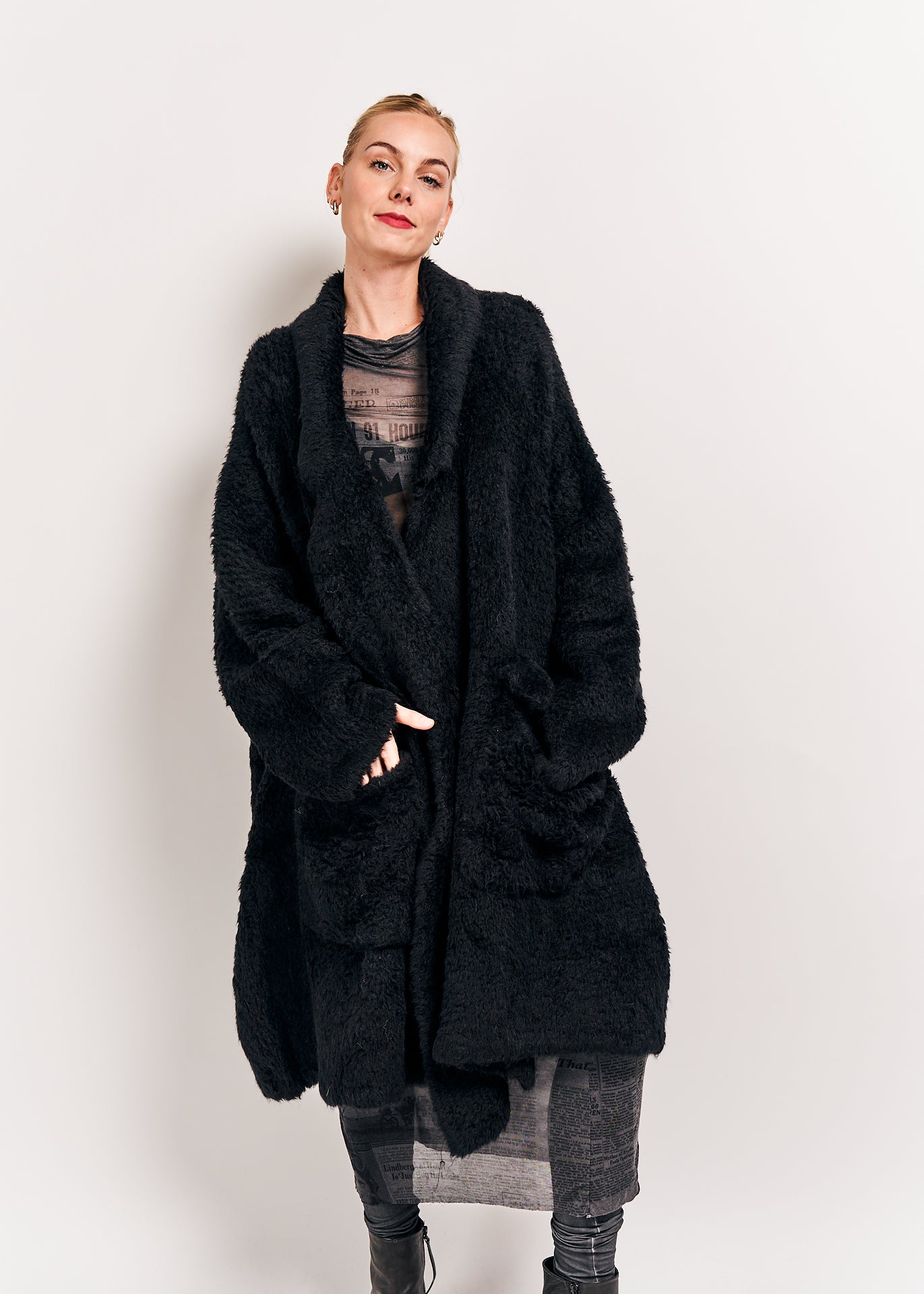 Rundholz DIP Knitted Coat Black