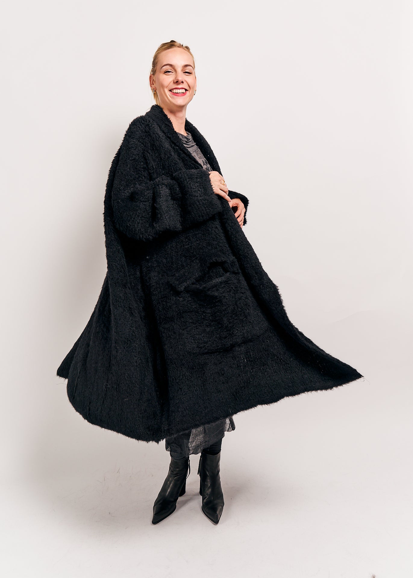 Rundholz DIP Knitted Coat Black